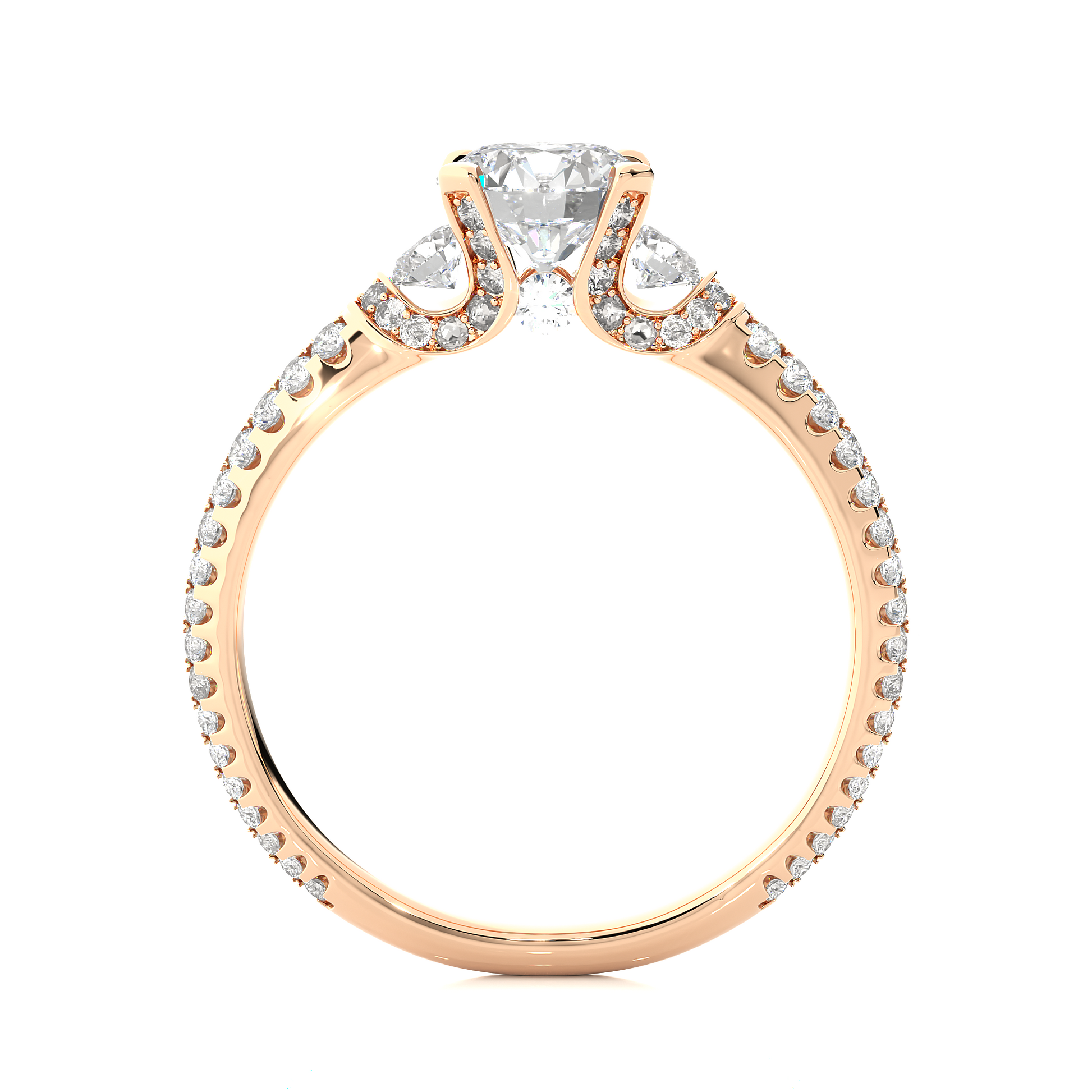 Sublime Trust Ring - Trilogy Ring made with Lab Grown Diamond and Gold