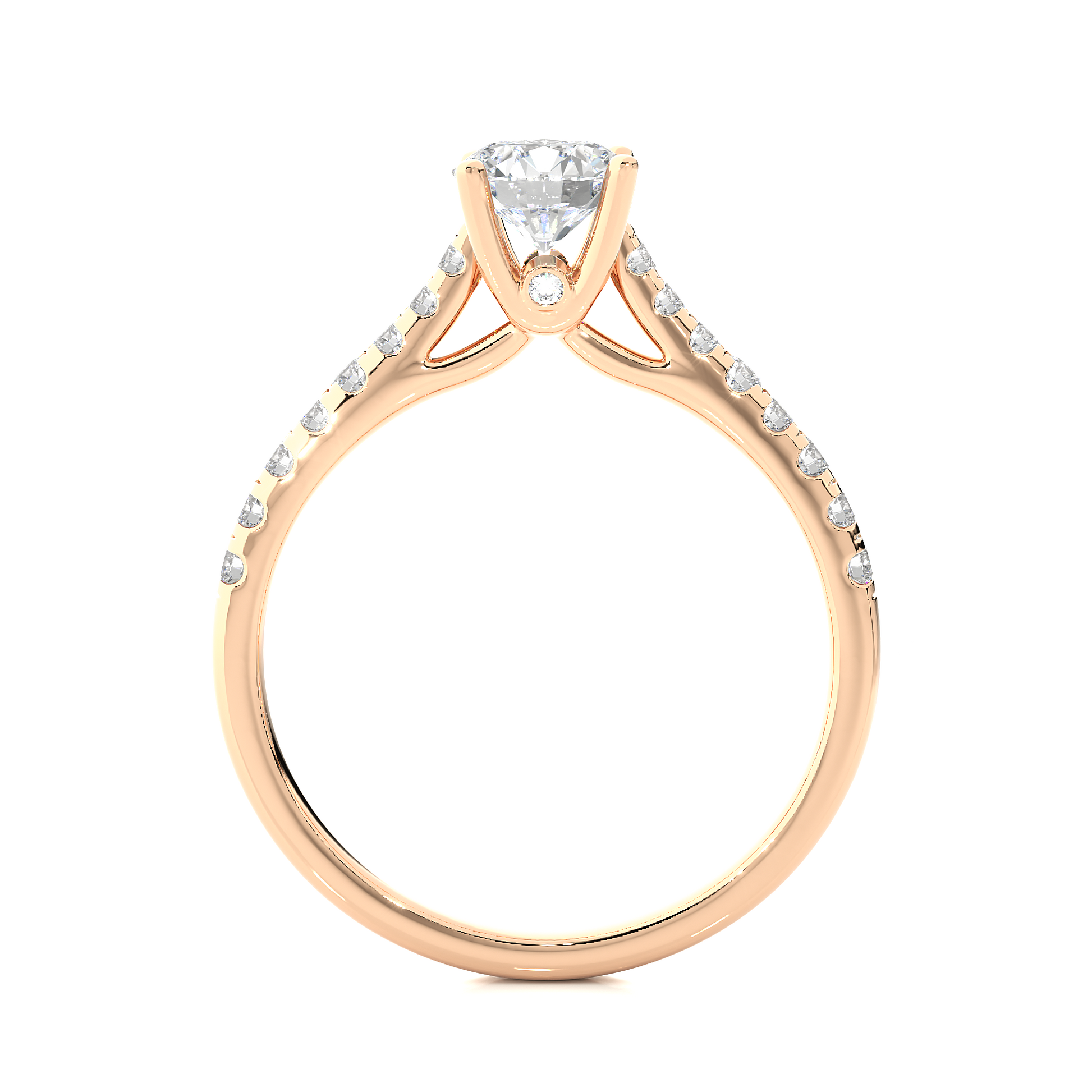 0.6+0.26 Ct Round Diamond Ring