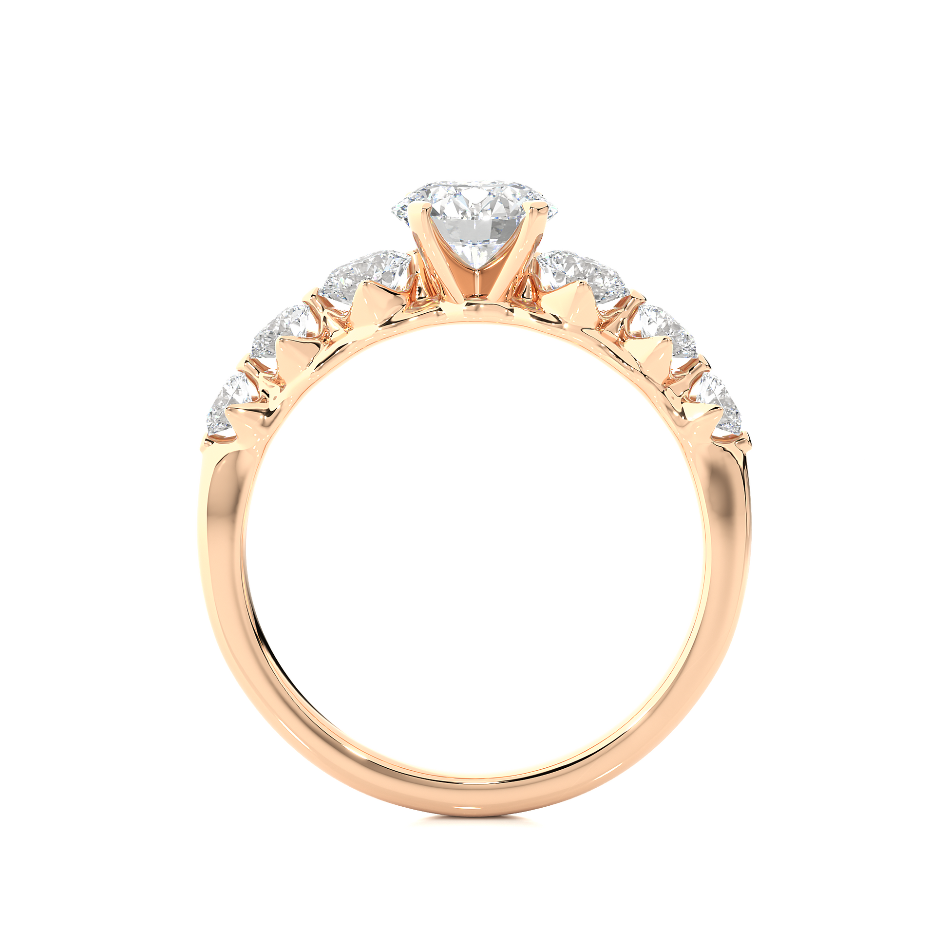 0.7+0.41+0.20+0.16 Ct Round Diamond Ring