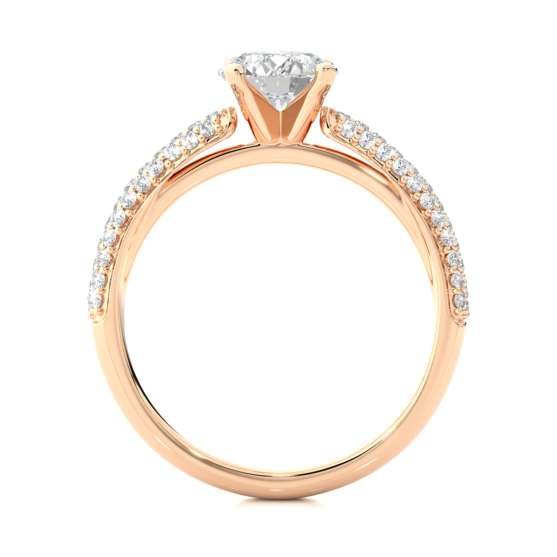 0.8+0.41 Ct Round Diamond Ring