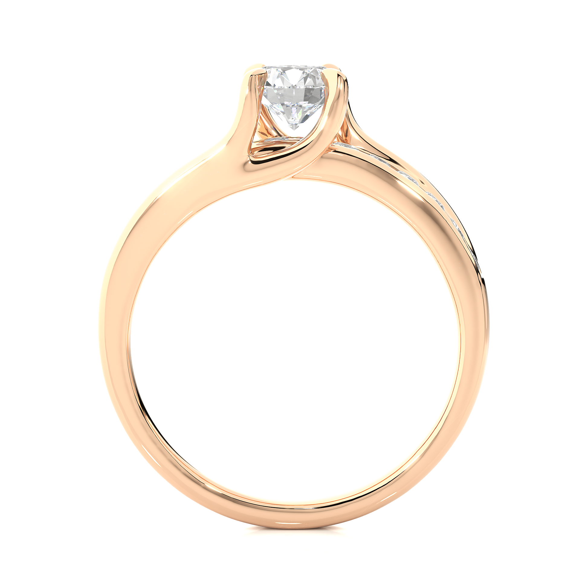0.7+0.31 Ct Round Diamond Ring
