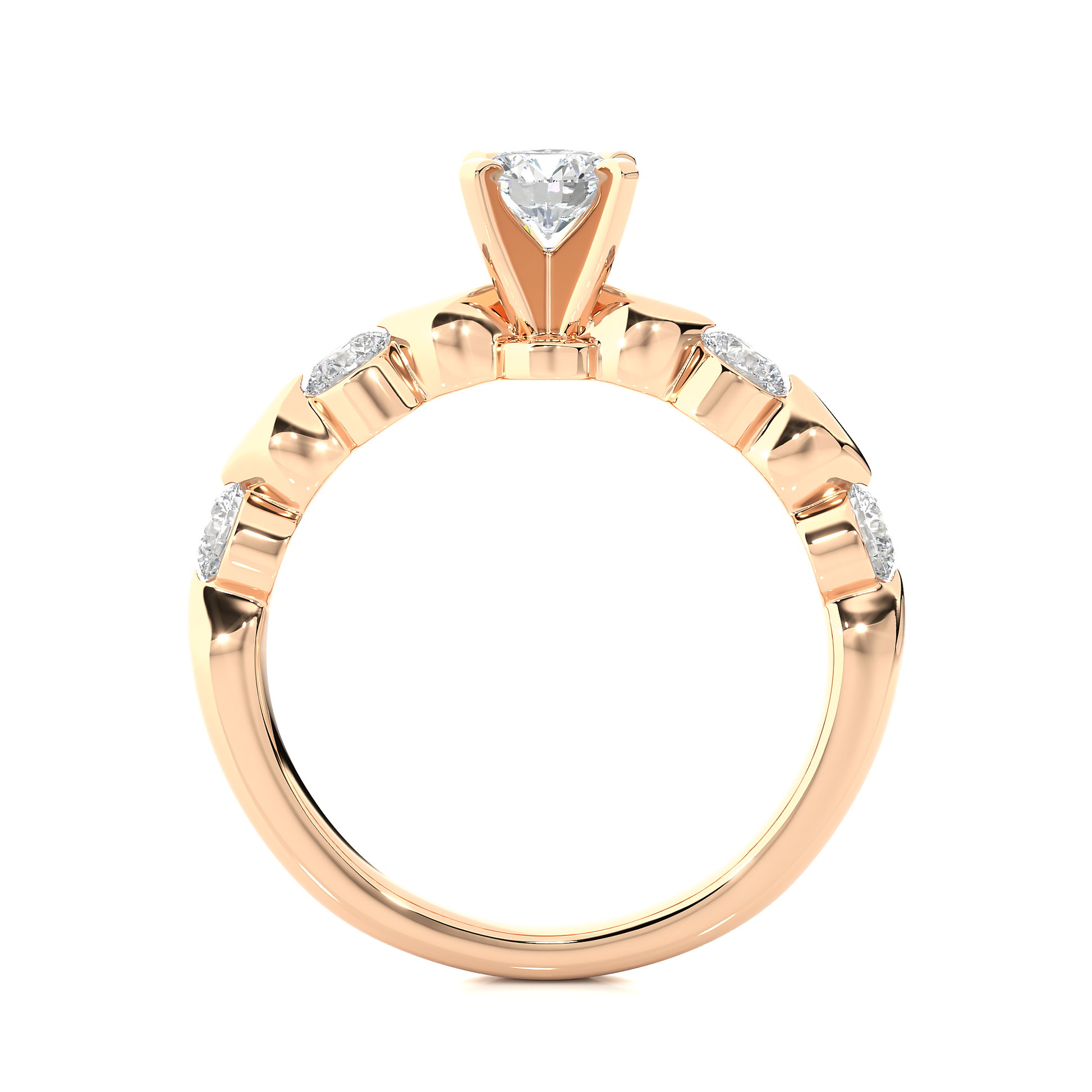 0.4+0.49 Ct Round Diamond Ring