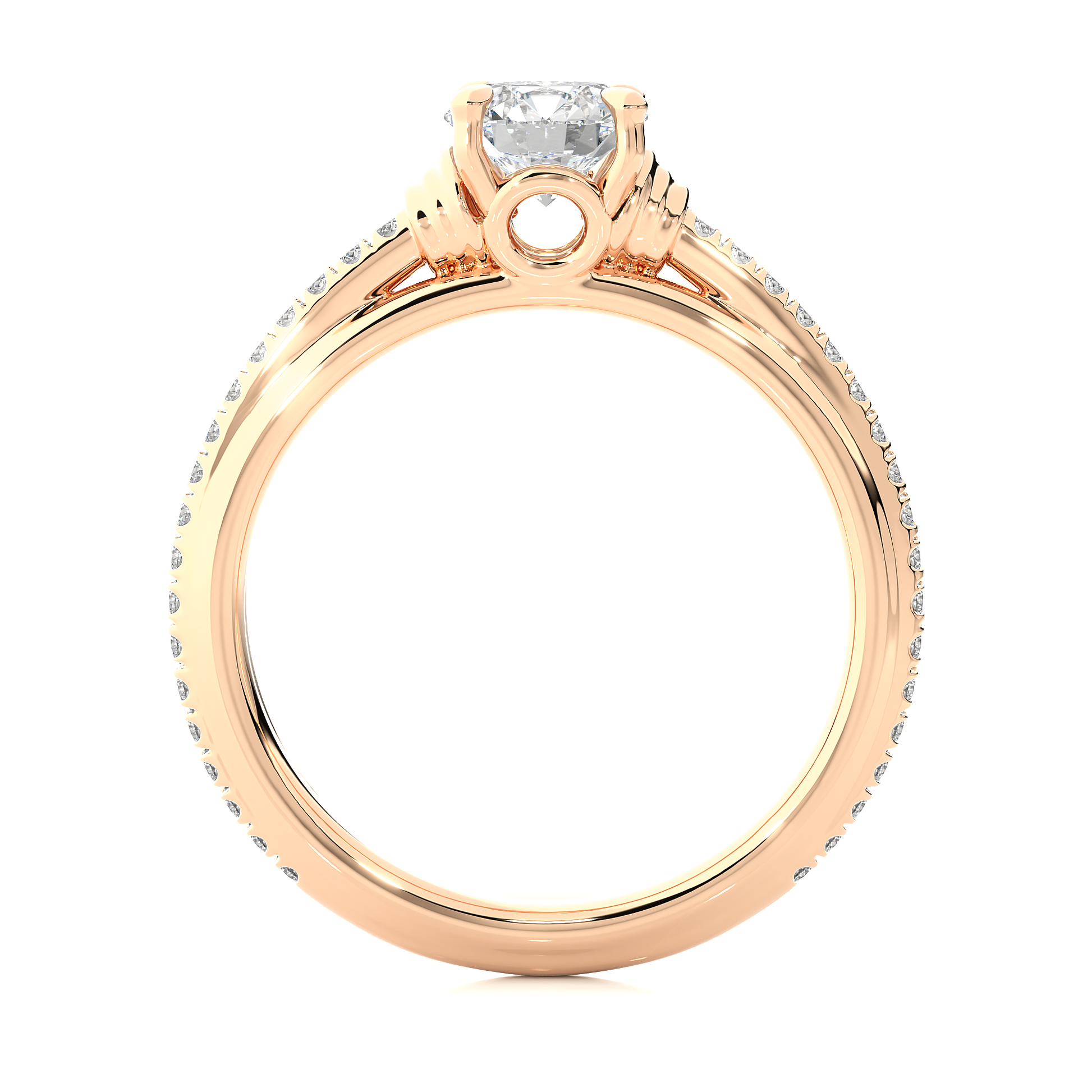 1+0.23 Ct Round Diamond Ring