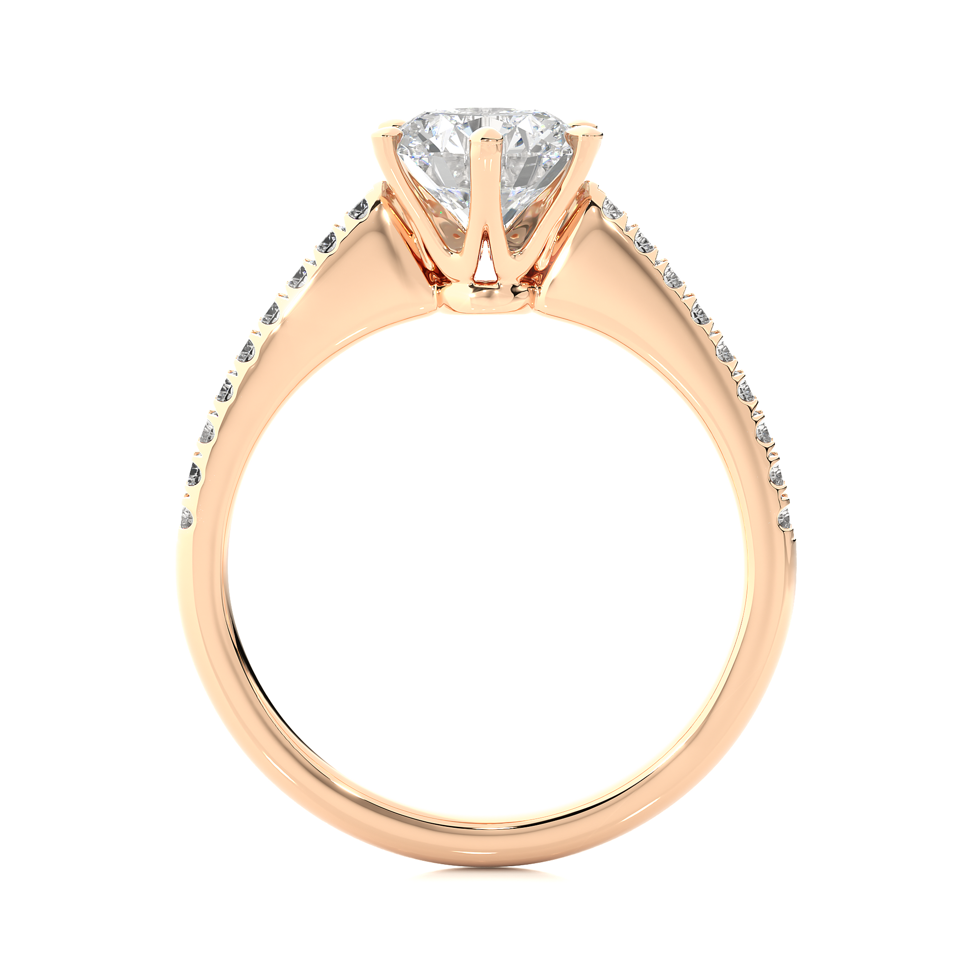 1.3+0.18 Ct Round Diamond Ring