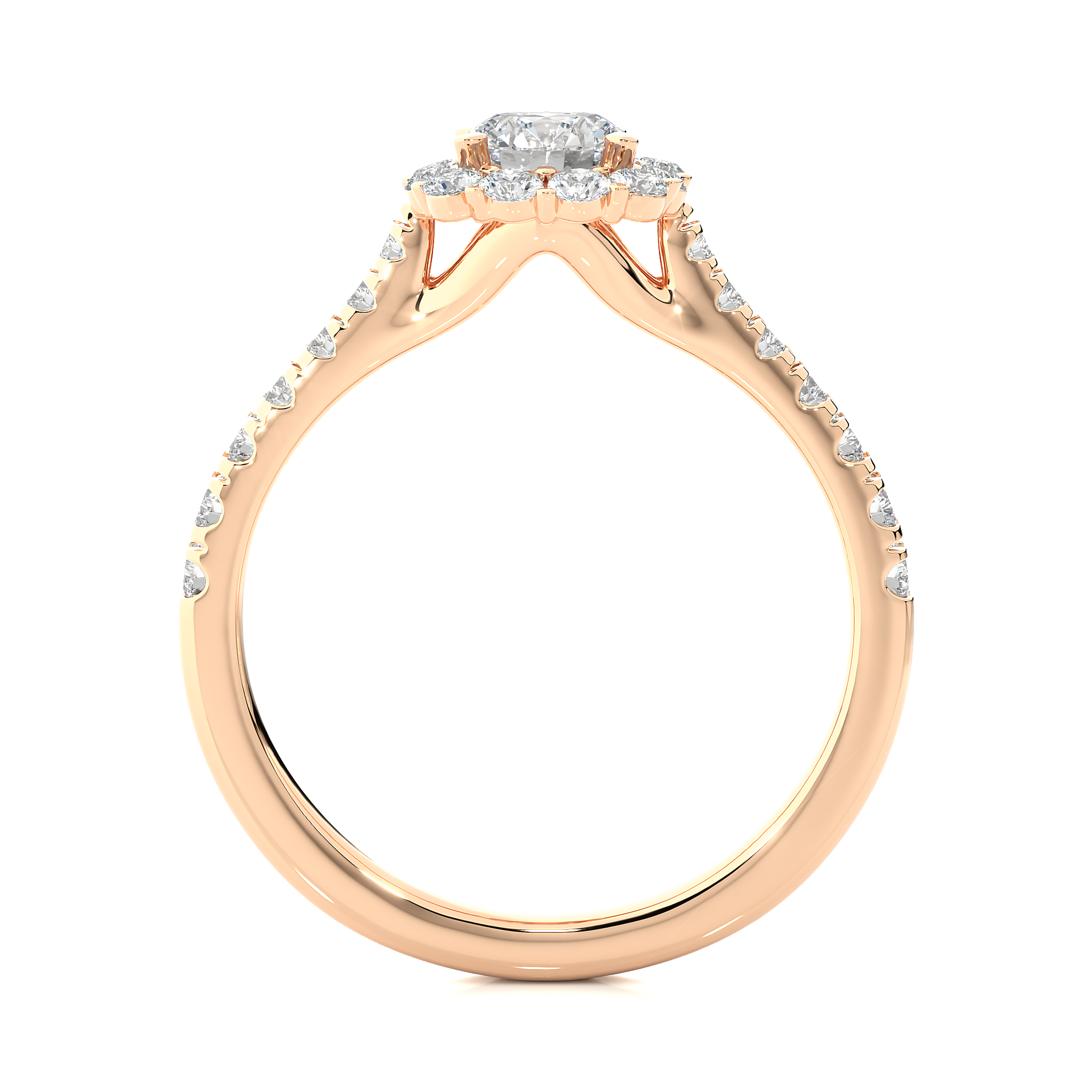 0.6+0.52 Ct Round Diamond Ring