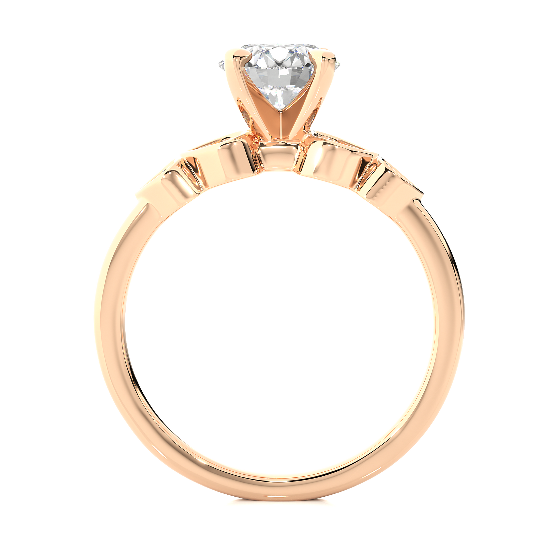 1.1+0.16 Ct Round Diamond Ring