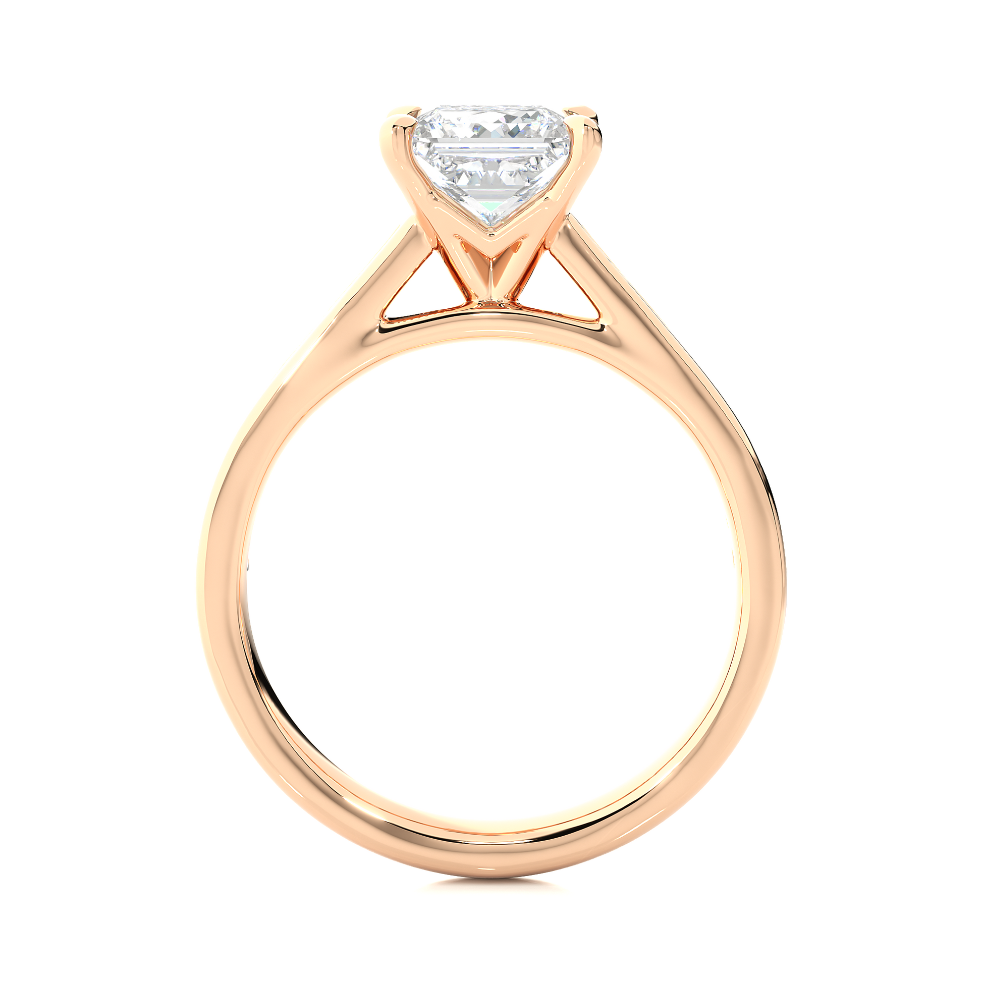 1.5+0.46 Ct Princess Diamond Ring