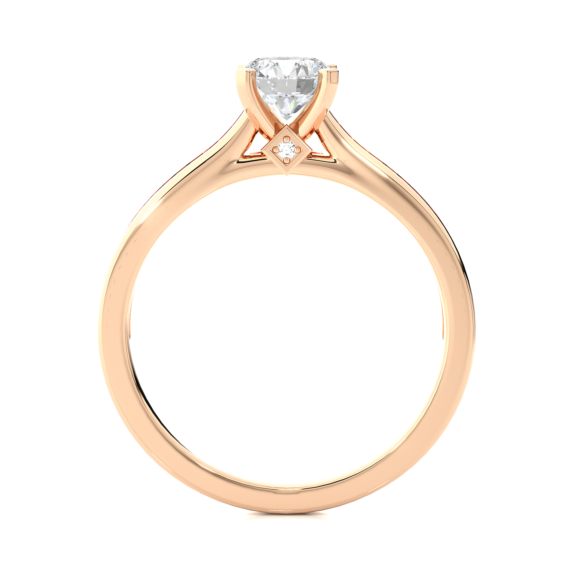 0.7 + 0.09  Ct Round Diamond Ring