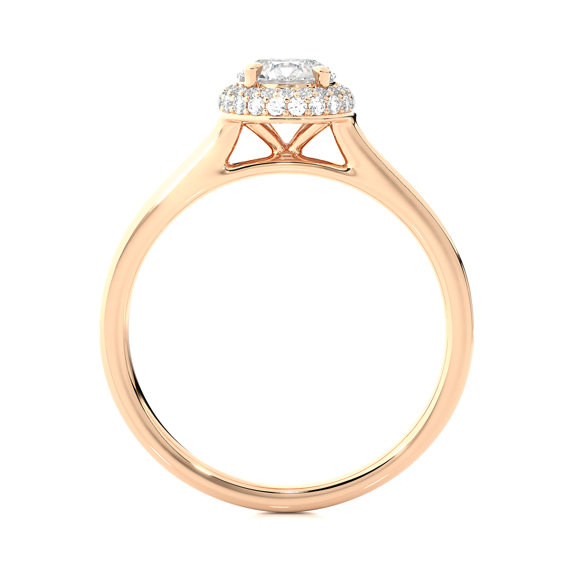 0.6+0.34 Ct Round Diamond Ring