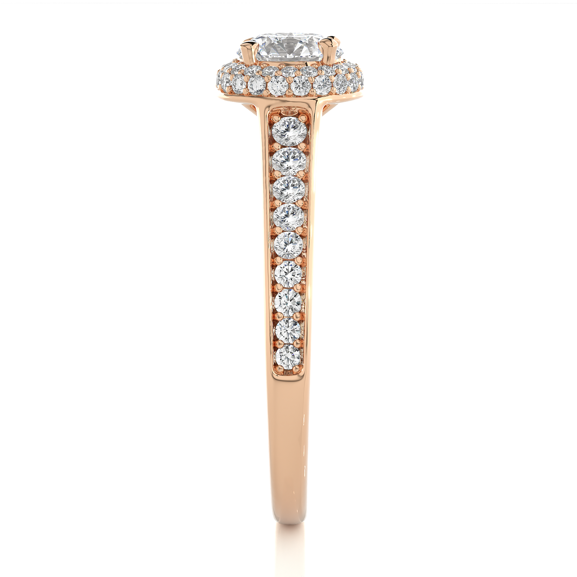 0.6+0.34 Ct Round Diamond Ring