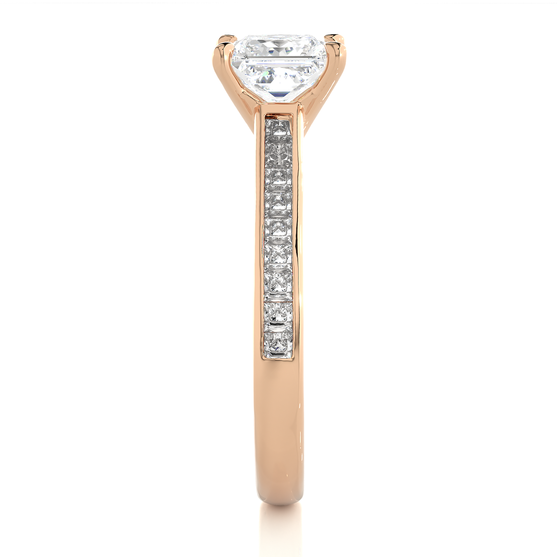 1.5+0.46 Ct Princess Diamond Ring