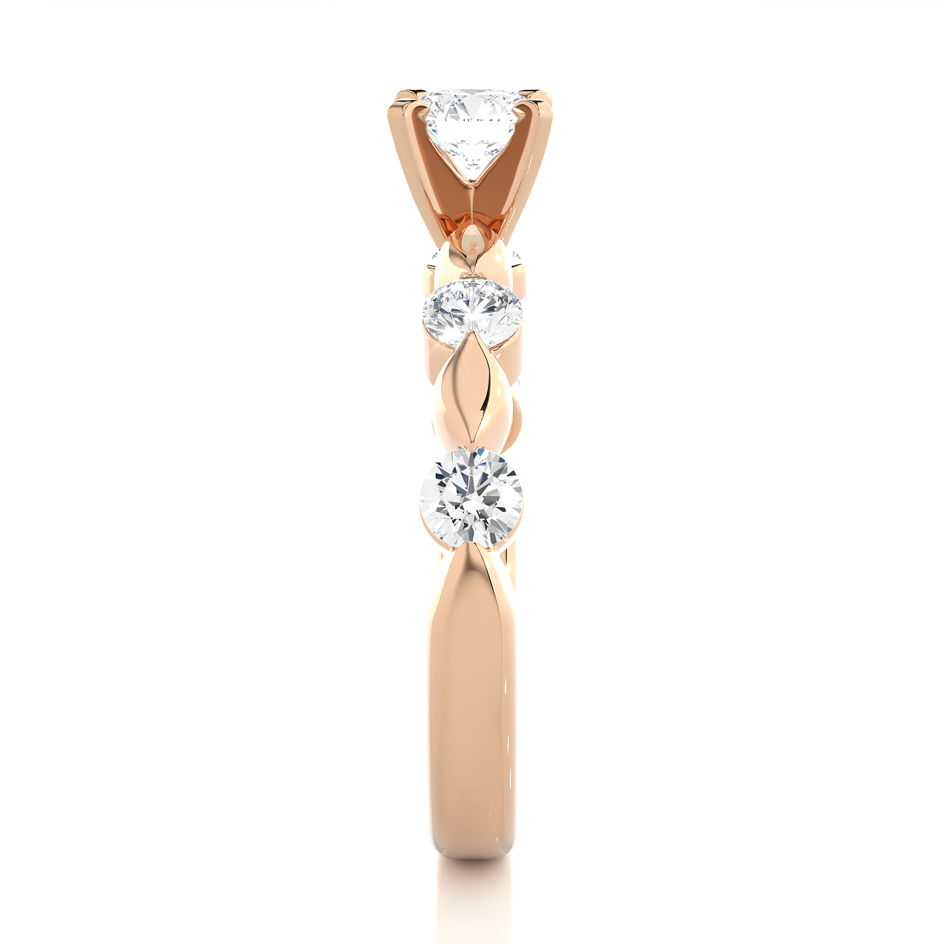 0.4+0.49 Ct Round Diamond Ring