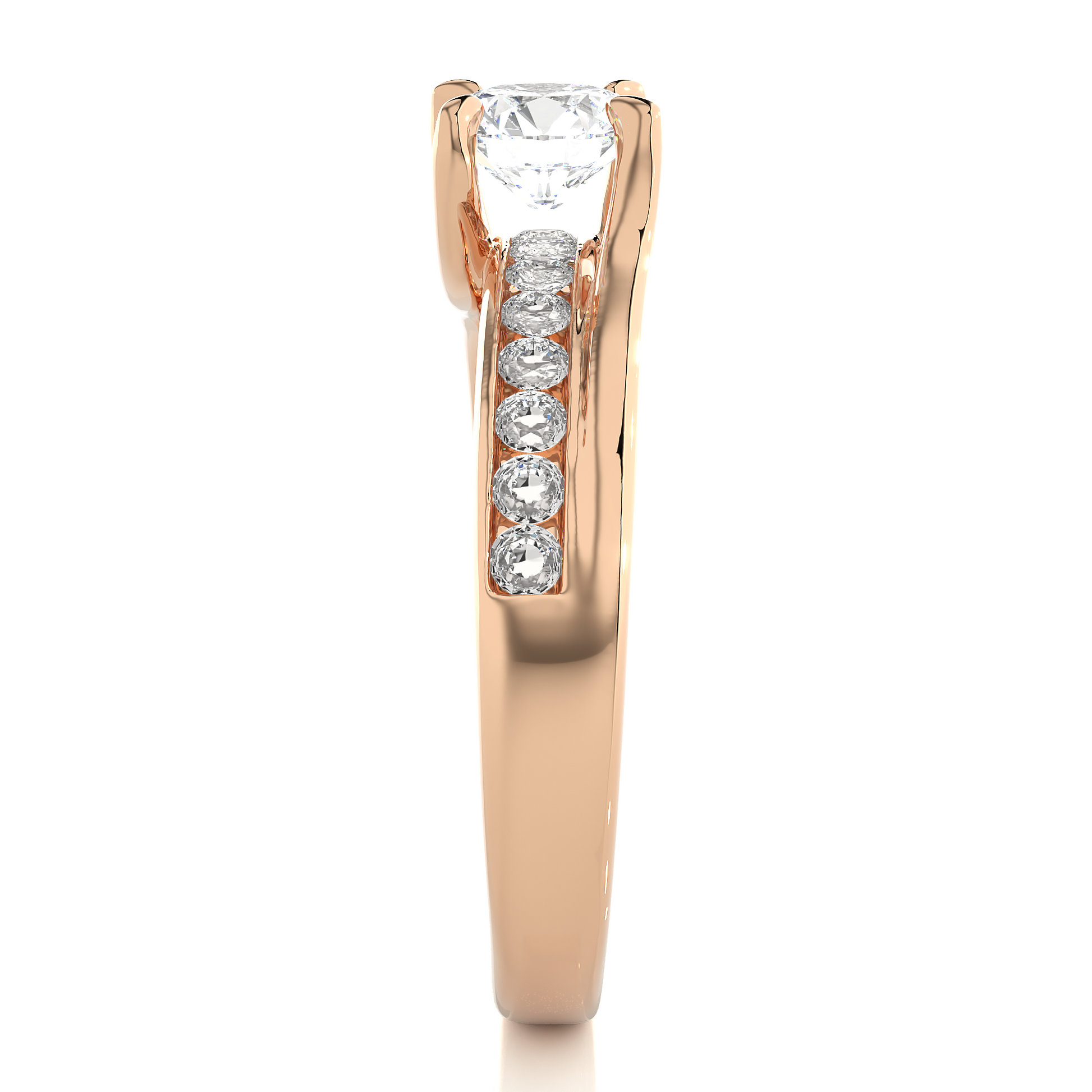 0.7+0.31 Ct Round Diamond Ring