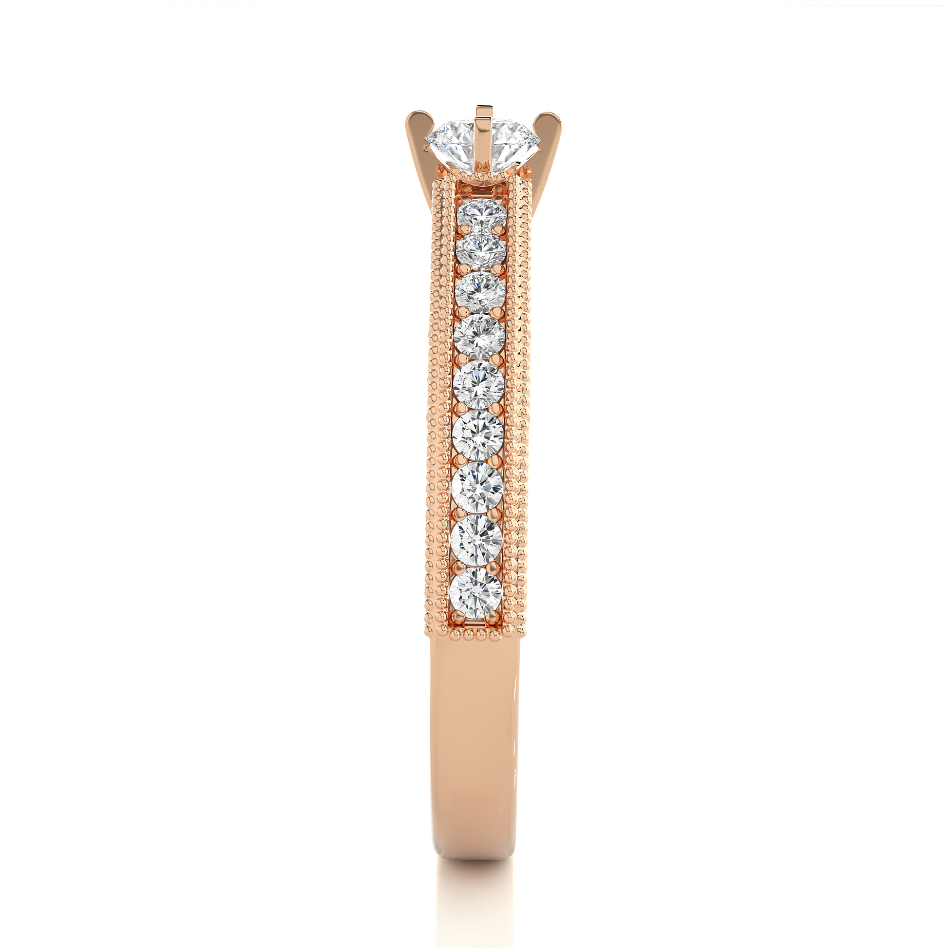 0.20+0.28 Ct Round Diamond Ring