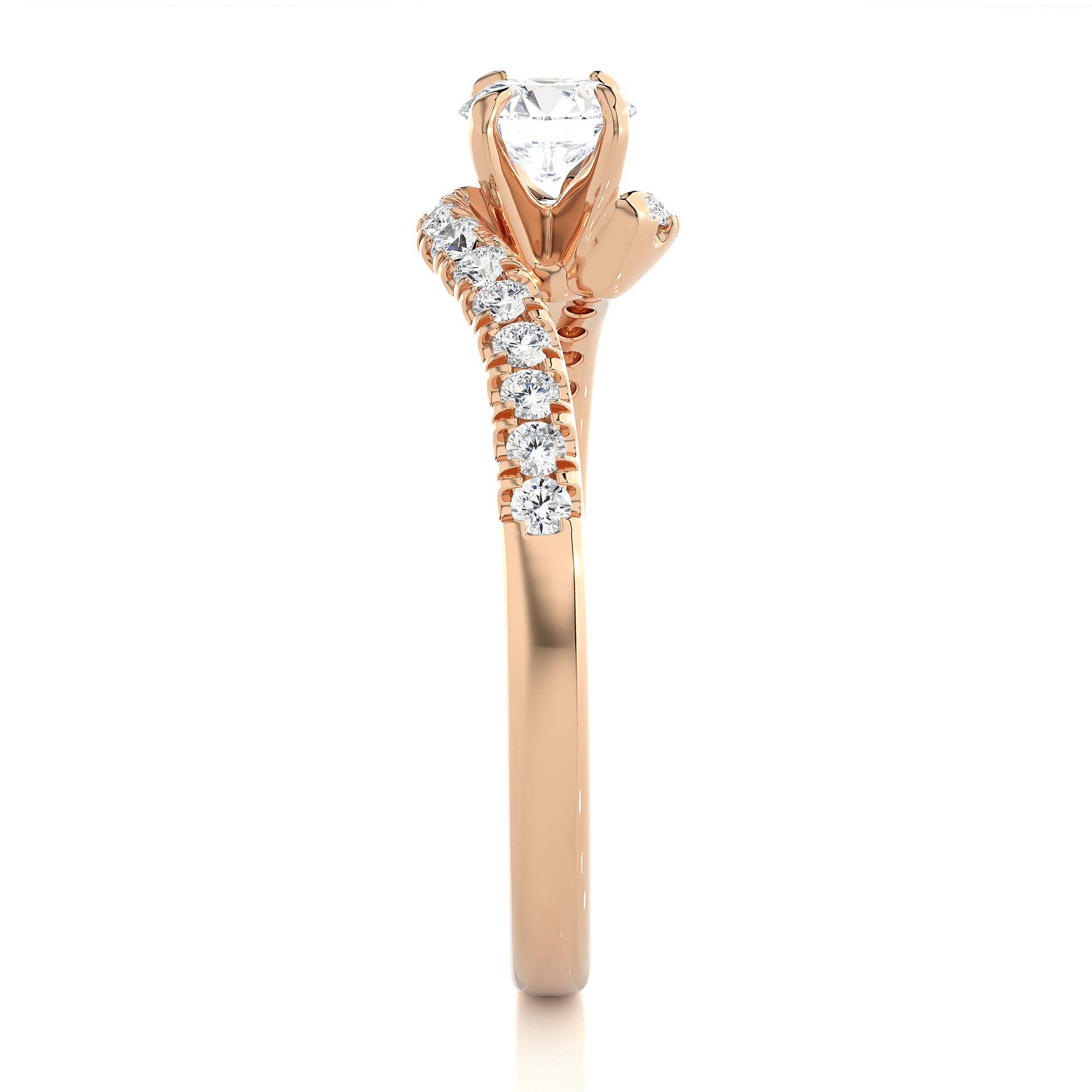 0.5+0.16 Ct Round Diamond Ring