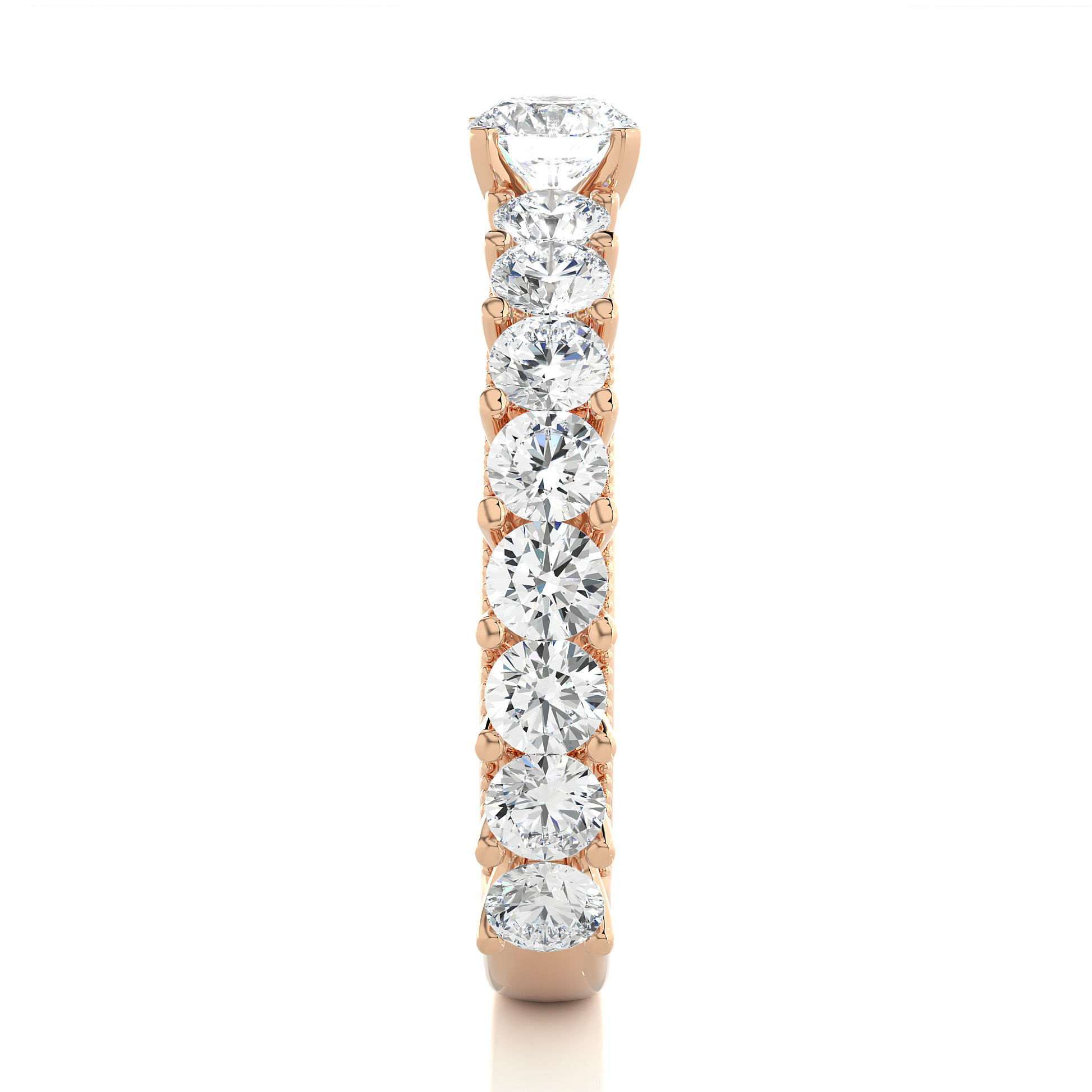 Round Diamond Ring – Solitaire Diamond with Smaller Diamonds