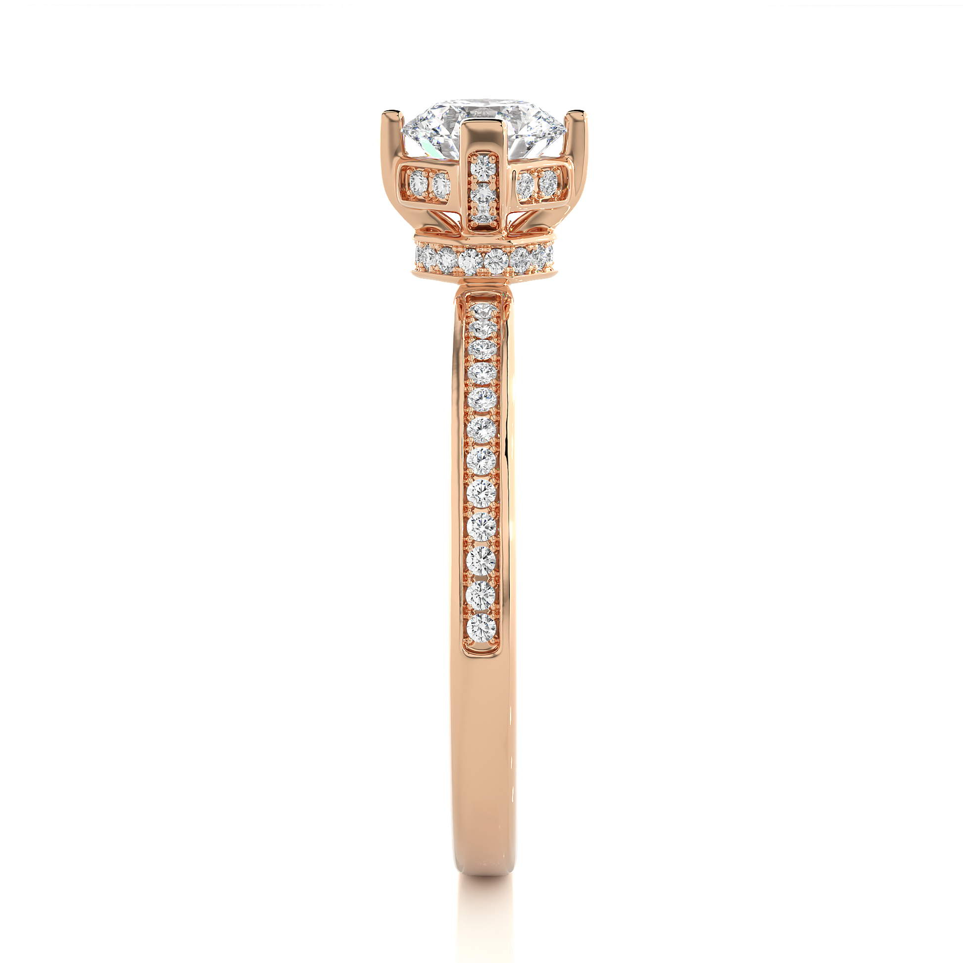 0.6+0.19 Ct Round Diamond Ring