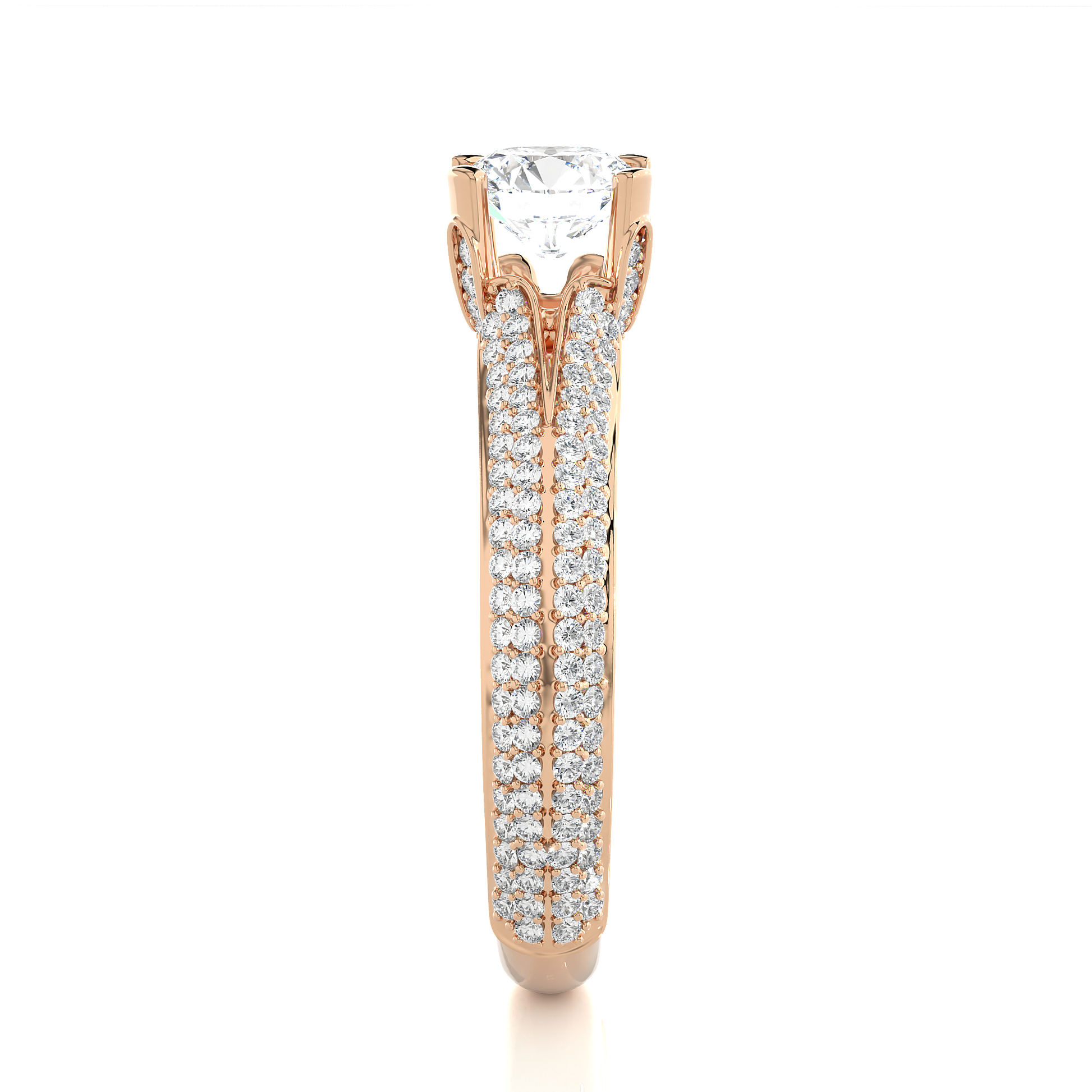 0.6+0.54 Ct Round Diamond Ring