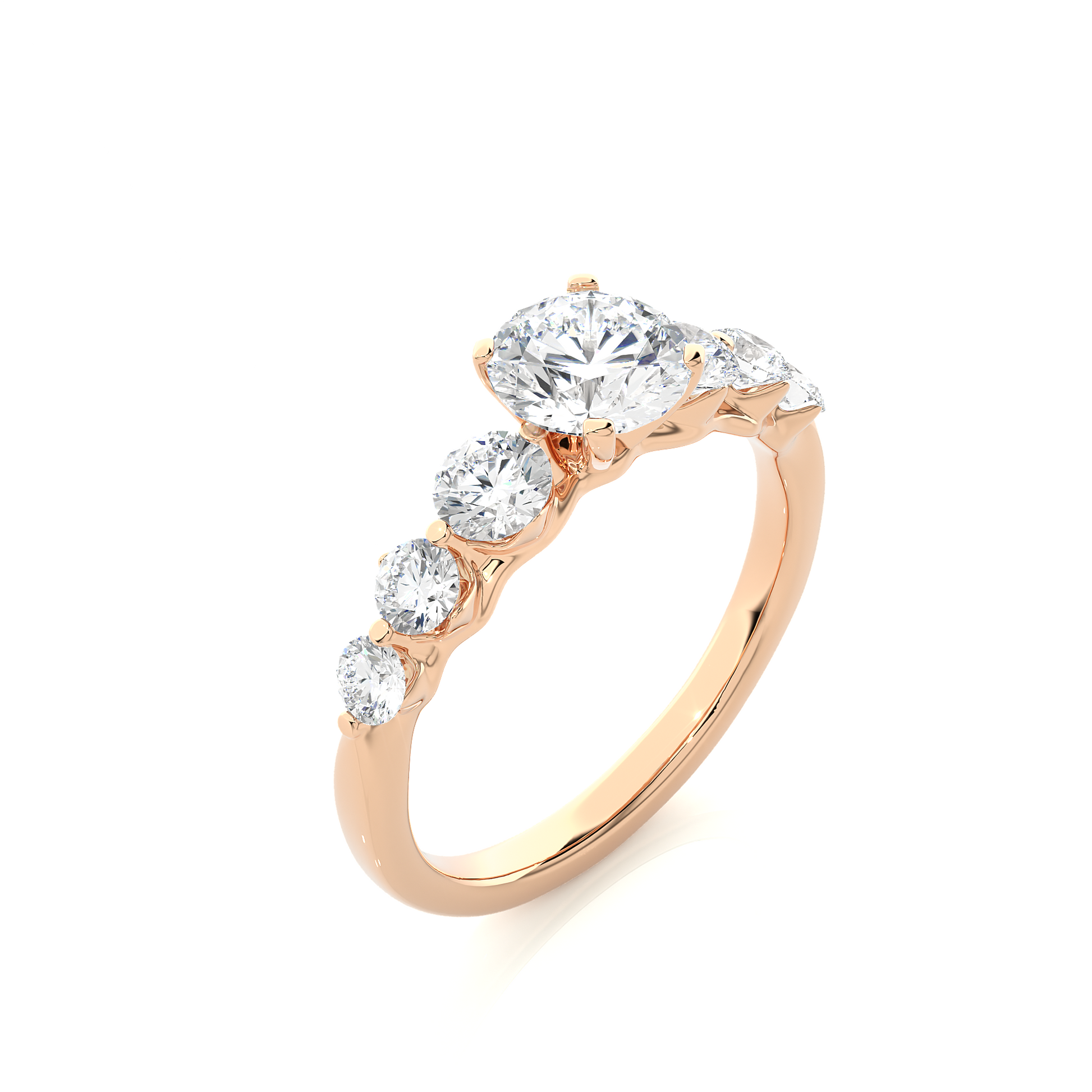 0.7+0.41+0.20+0.16 Ct Round Diamond Ring