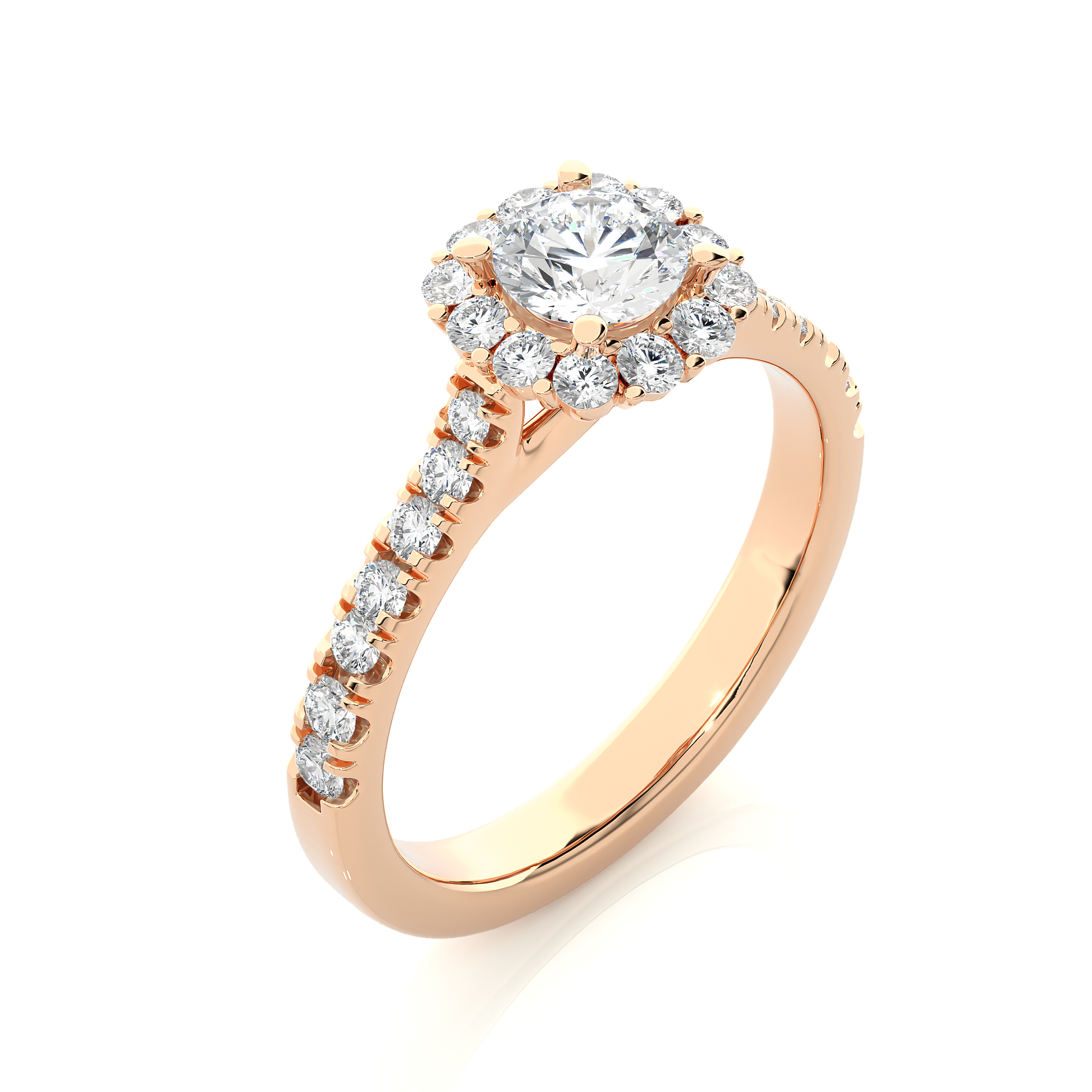 0.6+0.52 Ct Round Diamond Ring