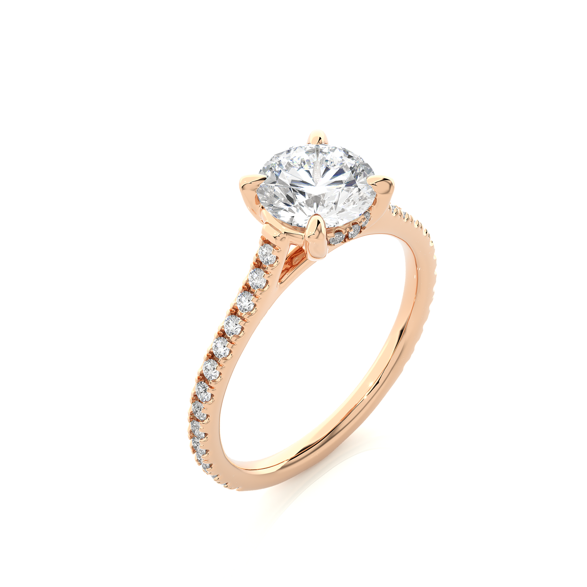 1.2+0.35 Ct Round Diamond Ring
