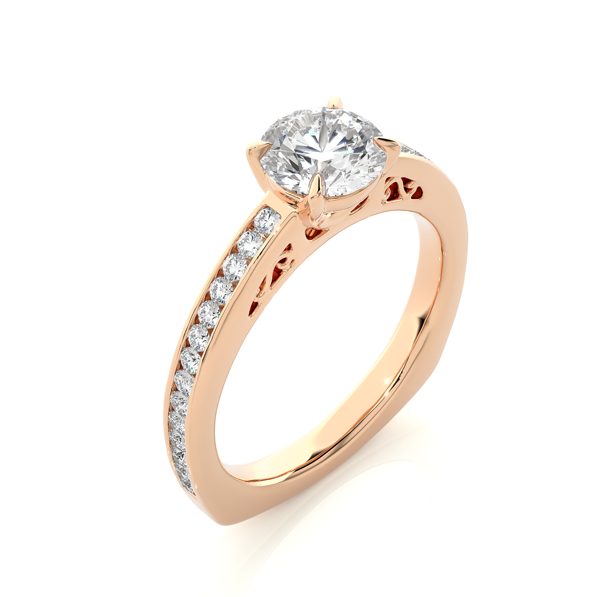 1+0.29  Ct Round Diamond Ring