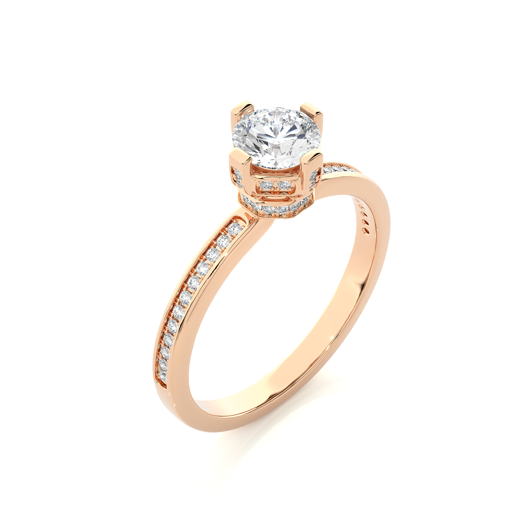0.6+0.19 Ct Round Diamond Ring
