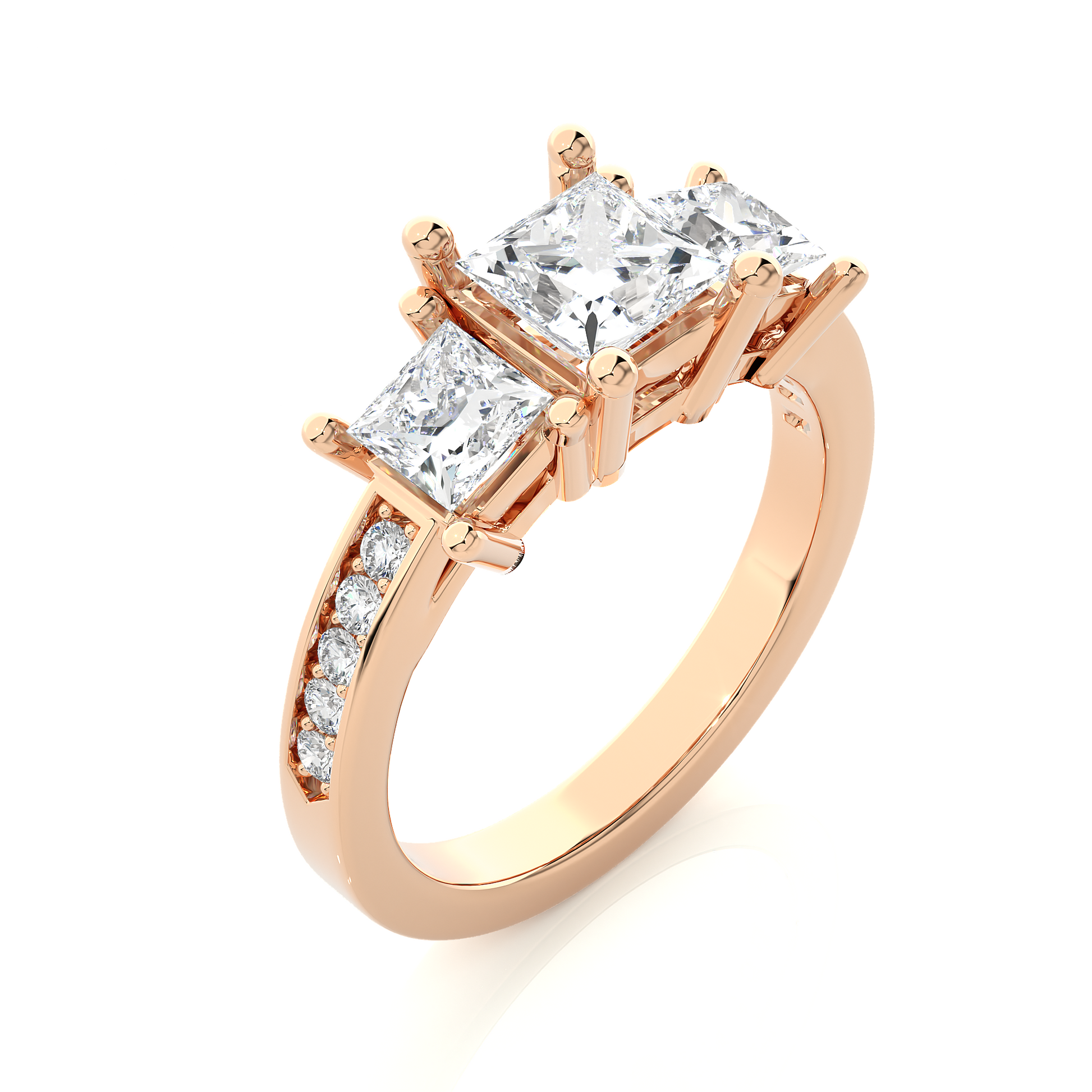 Eternal Fidelity Trilogy Ring made with Lab Grown Diamonds and Fine Gold