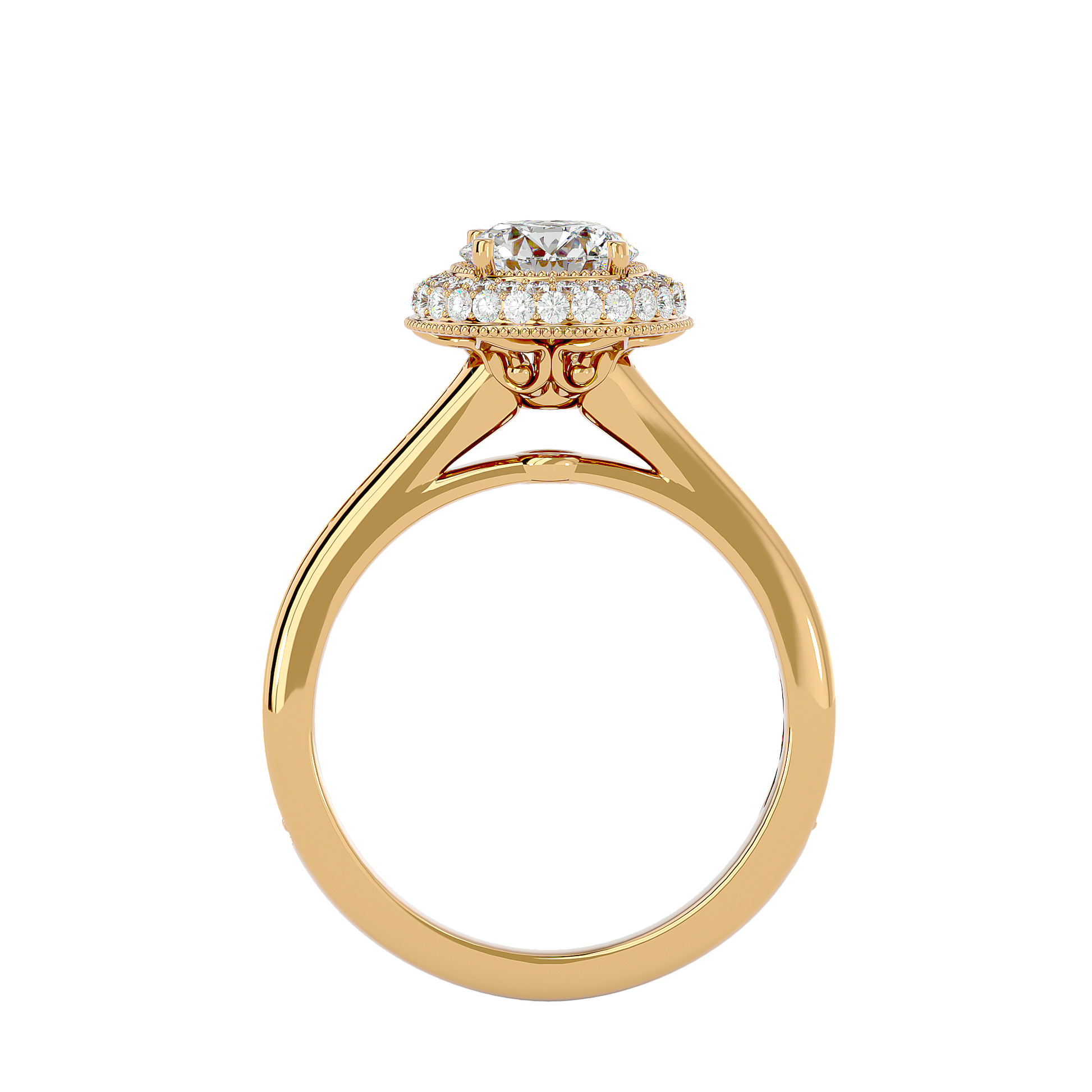 1.2+0.42 Ct Round Diamond Ring