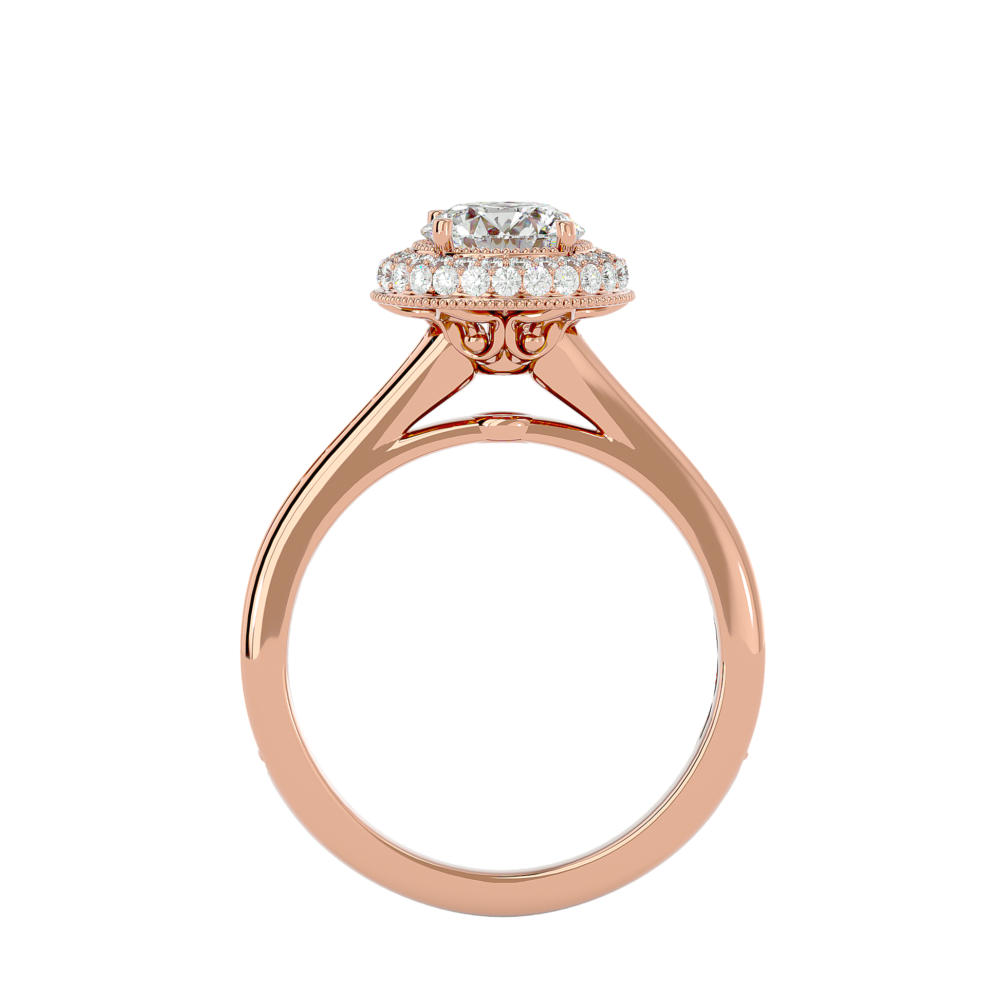 1.2+0.42 Ct Round Diamond Ring