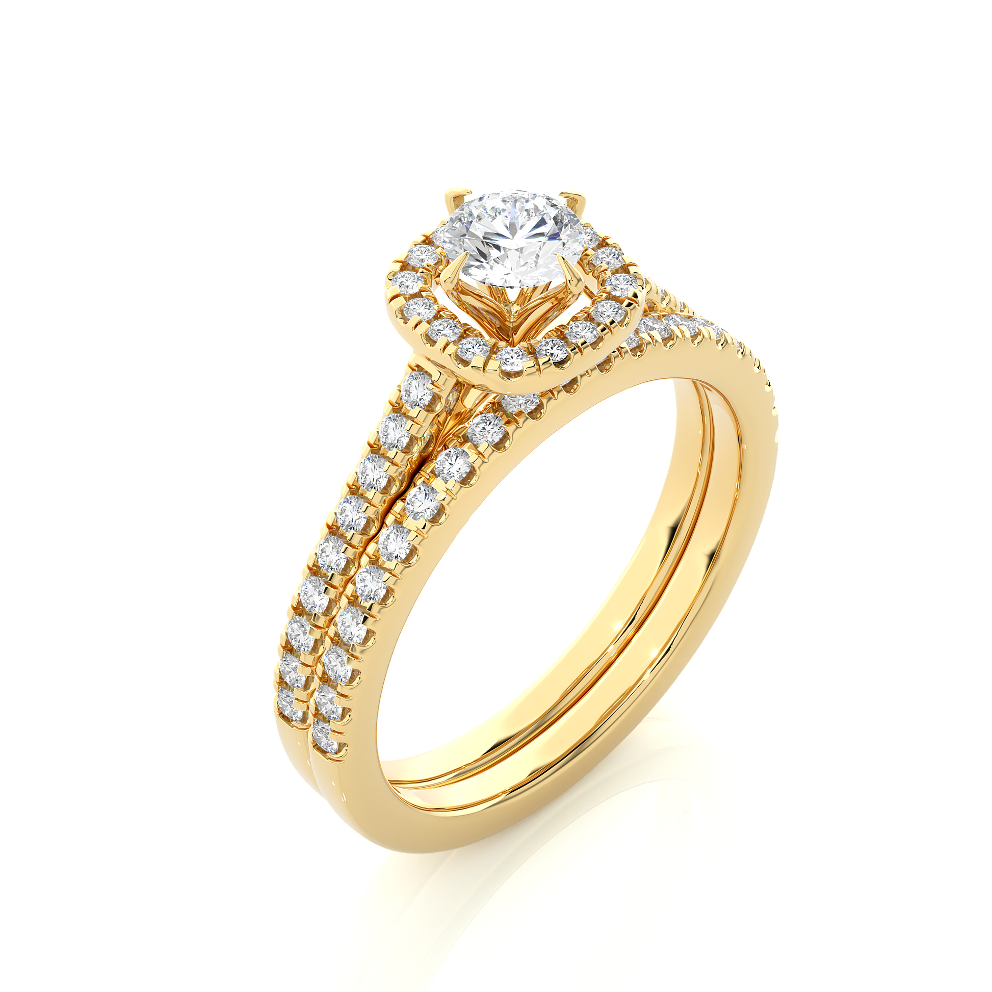 0.8+0.50 Ct Round Diamond Ring