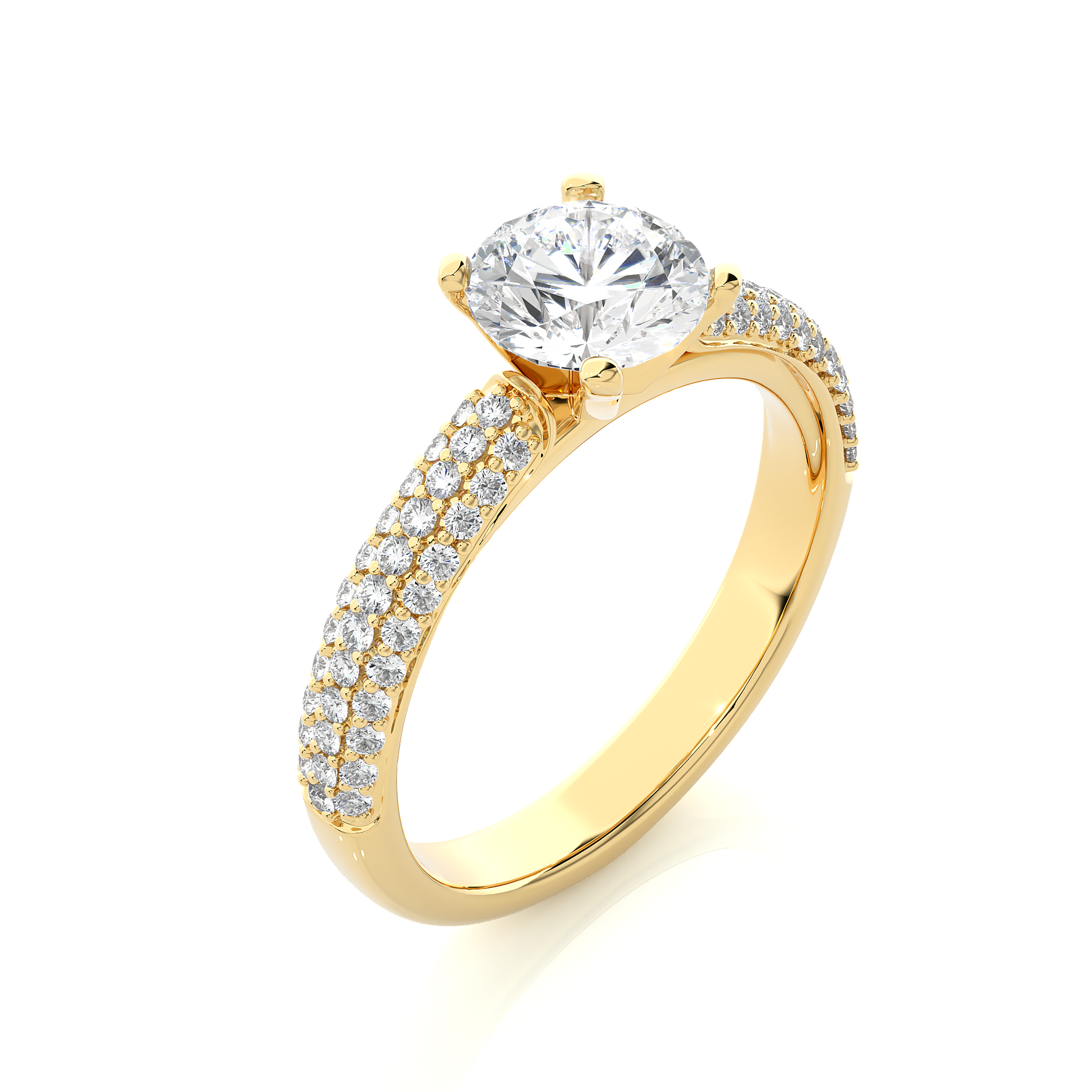 0.8+0.41 Ct Round Diamond Ring