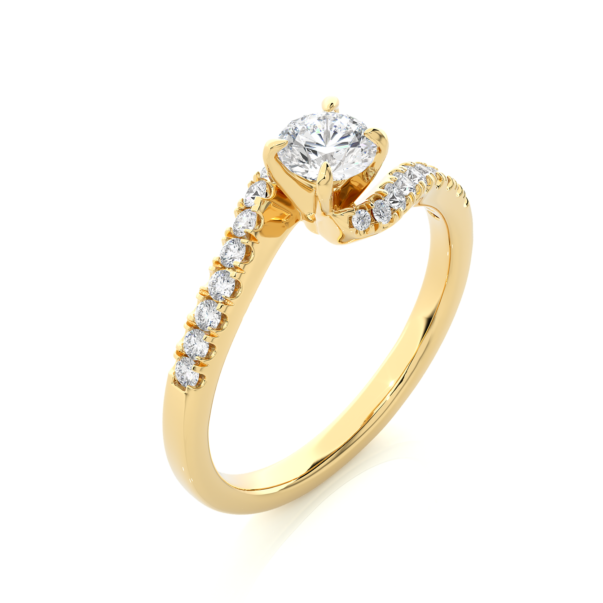 0.5+0.16 Ct Round Diamond Ring