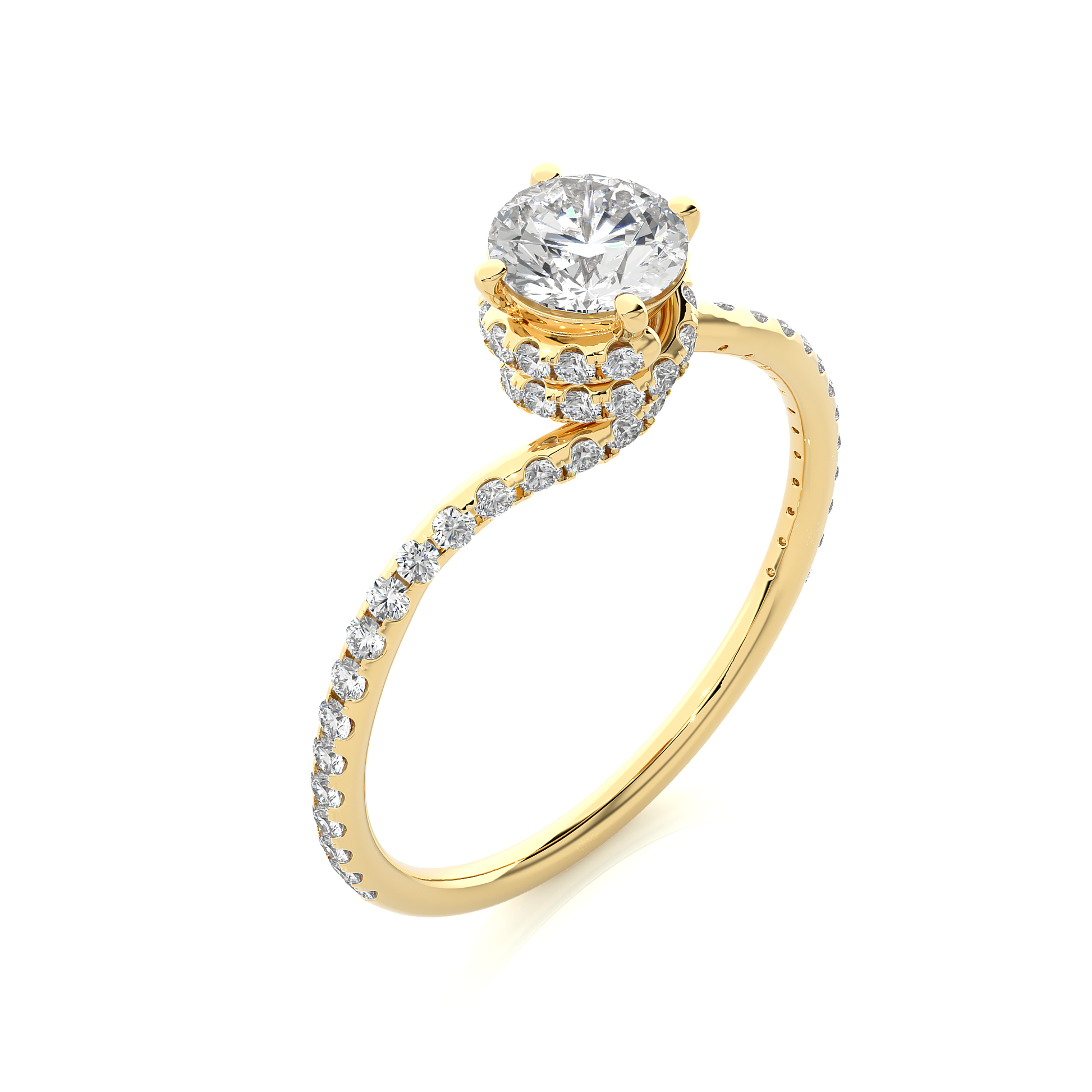 Elysian Twist Round Premium Lab Grown Diamond Ring
