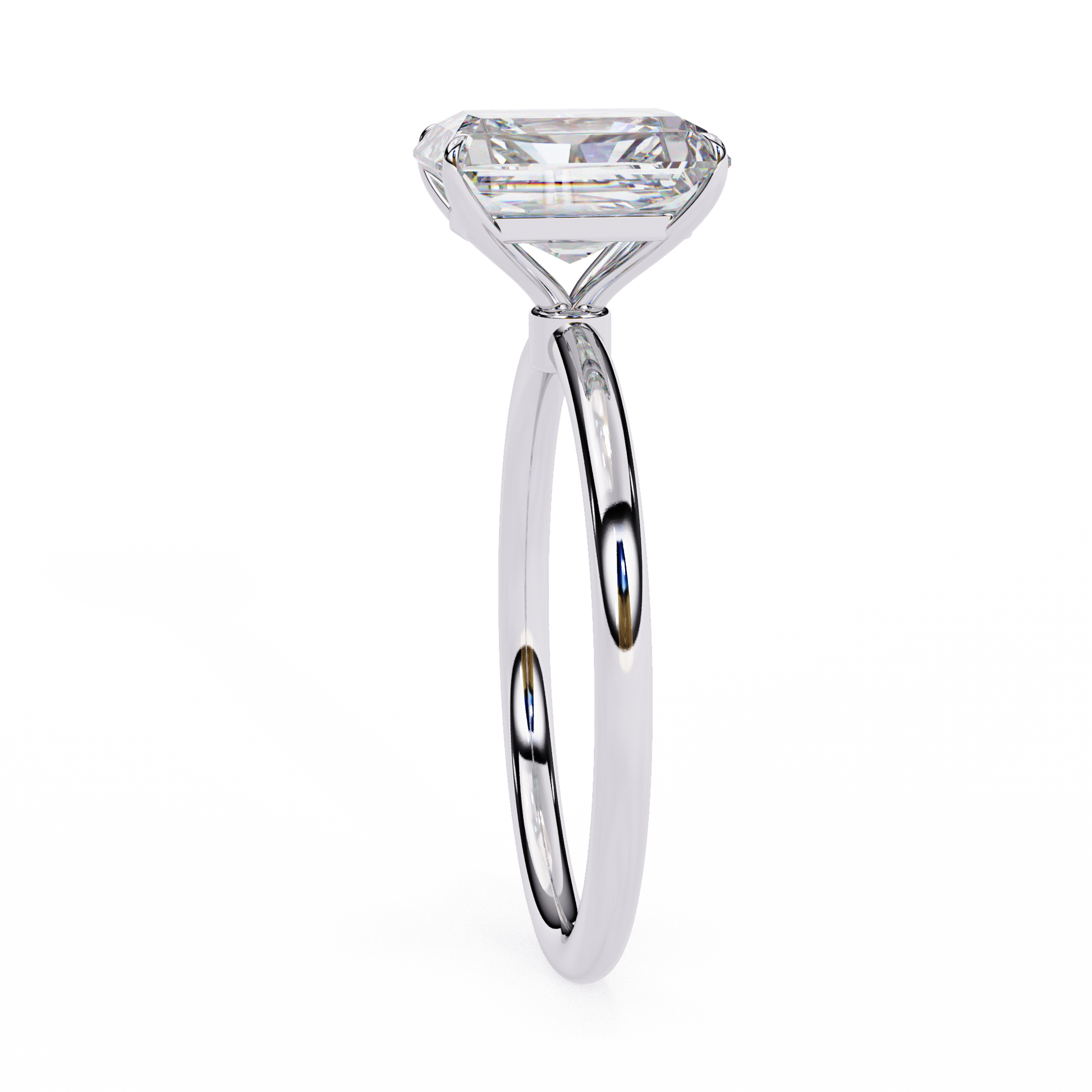 Elegant Radiant Cut Diamond Ring Lab-Grown Diamond in Two-Tone Gold Band