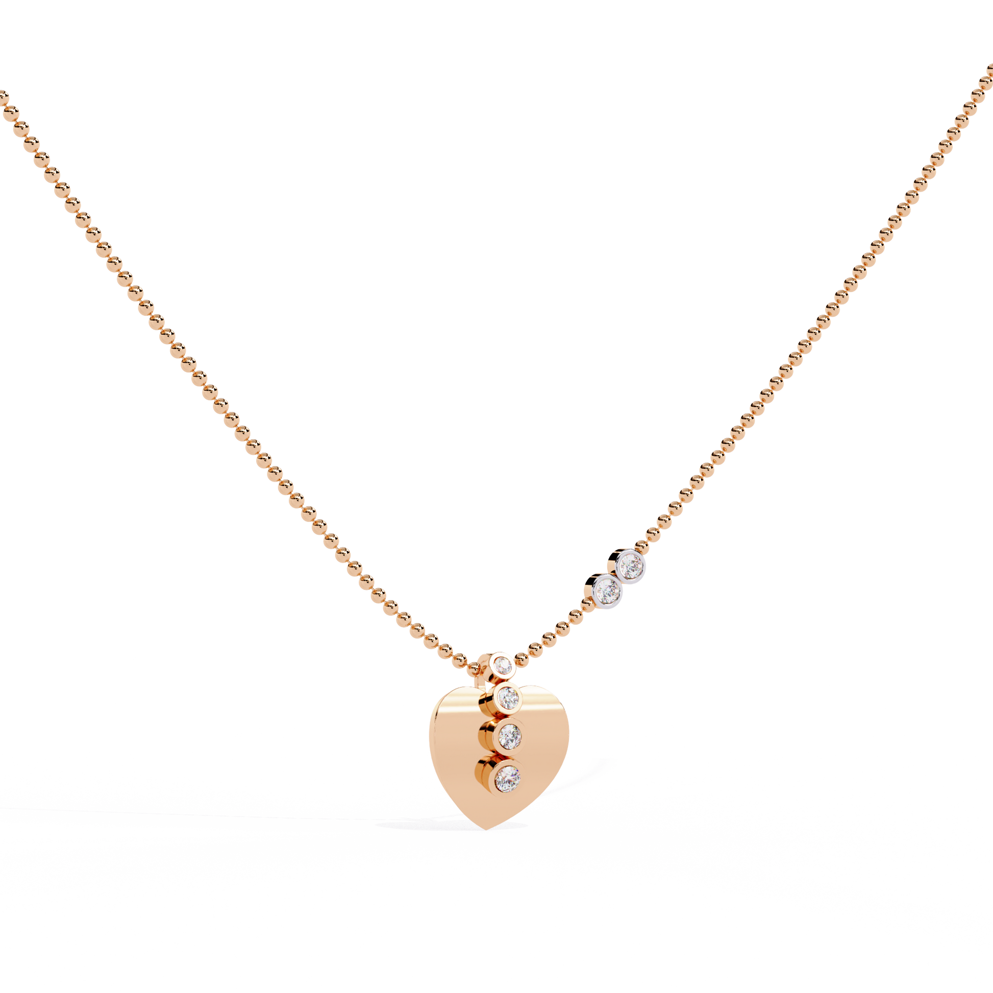 Ethical heart pendant with lab grown diamond for women buy online in India