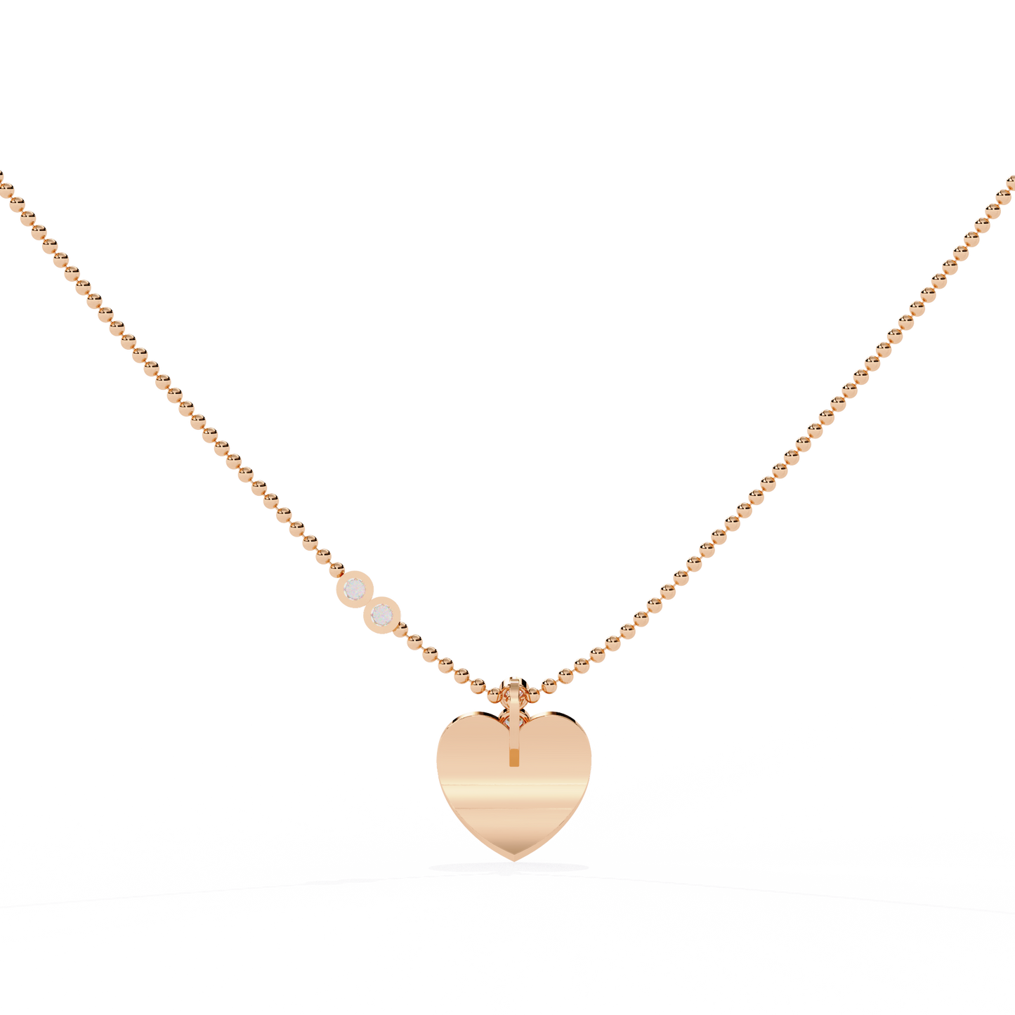 Rose gold heart pendant for women – lab grown diamond price in India
