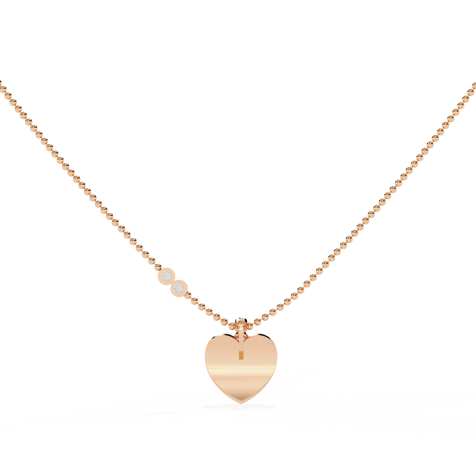 Rose gold heart pendant for women – lab grown diamond price in India