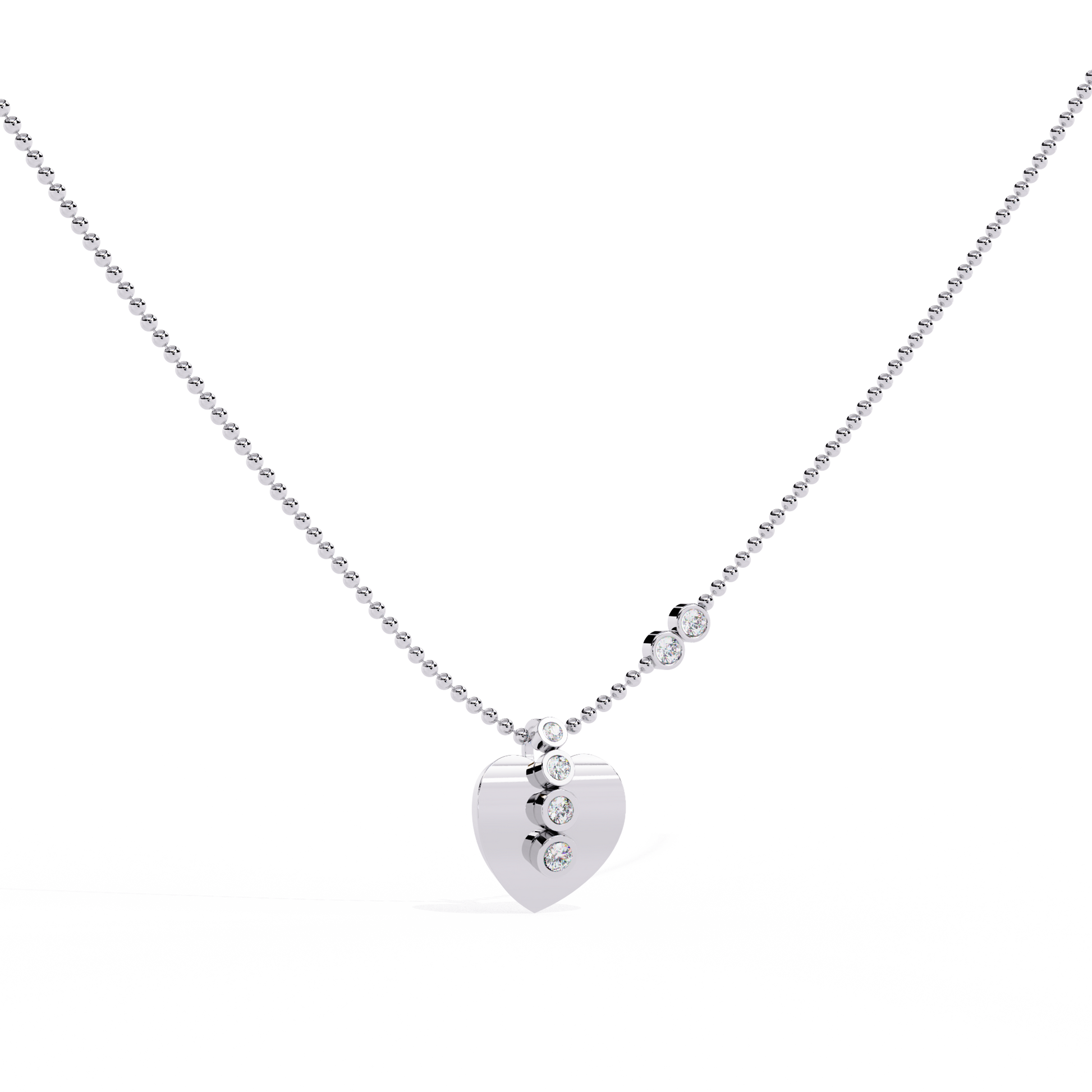 Heart shaped lab grown diamond pendant – at best price in India