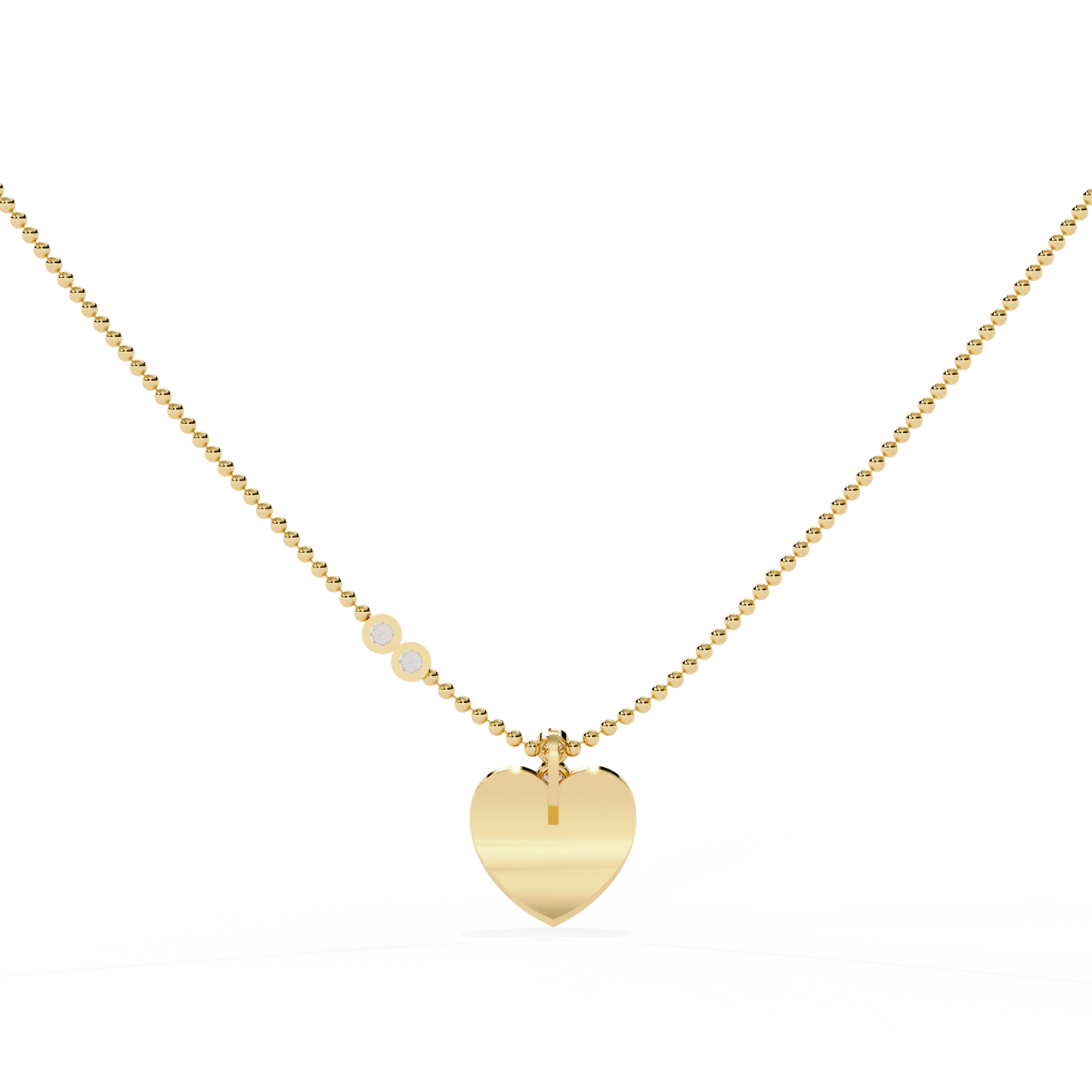 Round lab grown diamond heart pendant for sale online in India