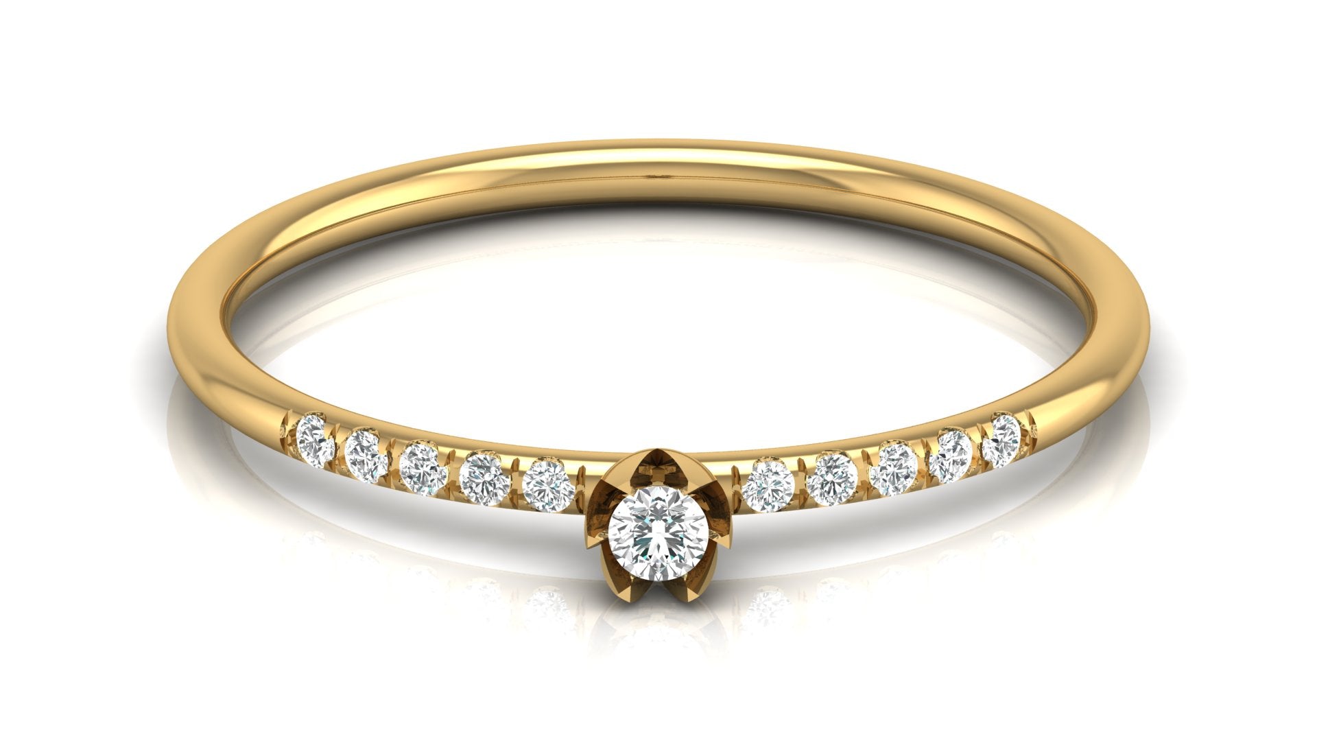 0.08 Ct Round Diamond Ring