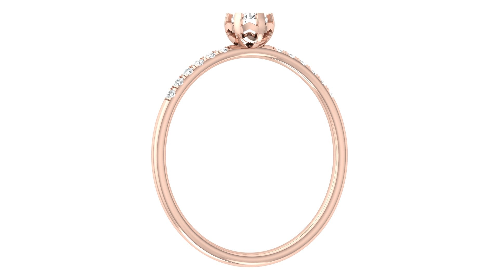 0.06+0.13 Ct Round Diamond Ring