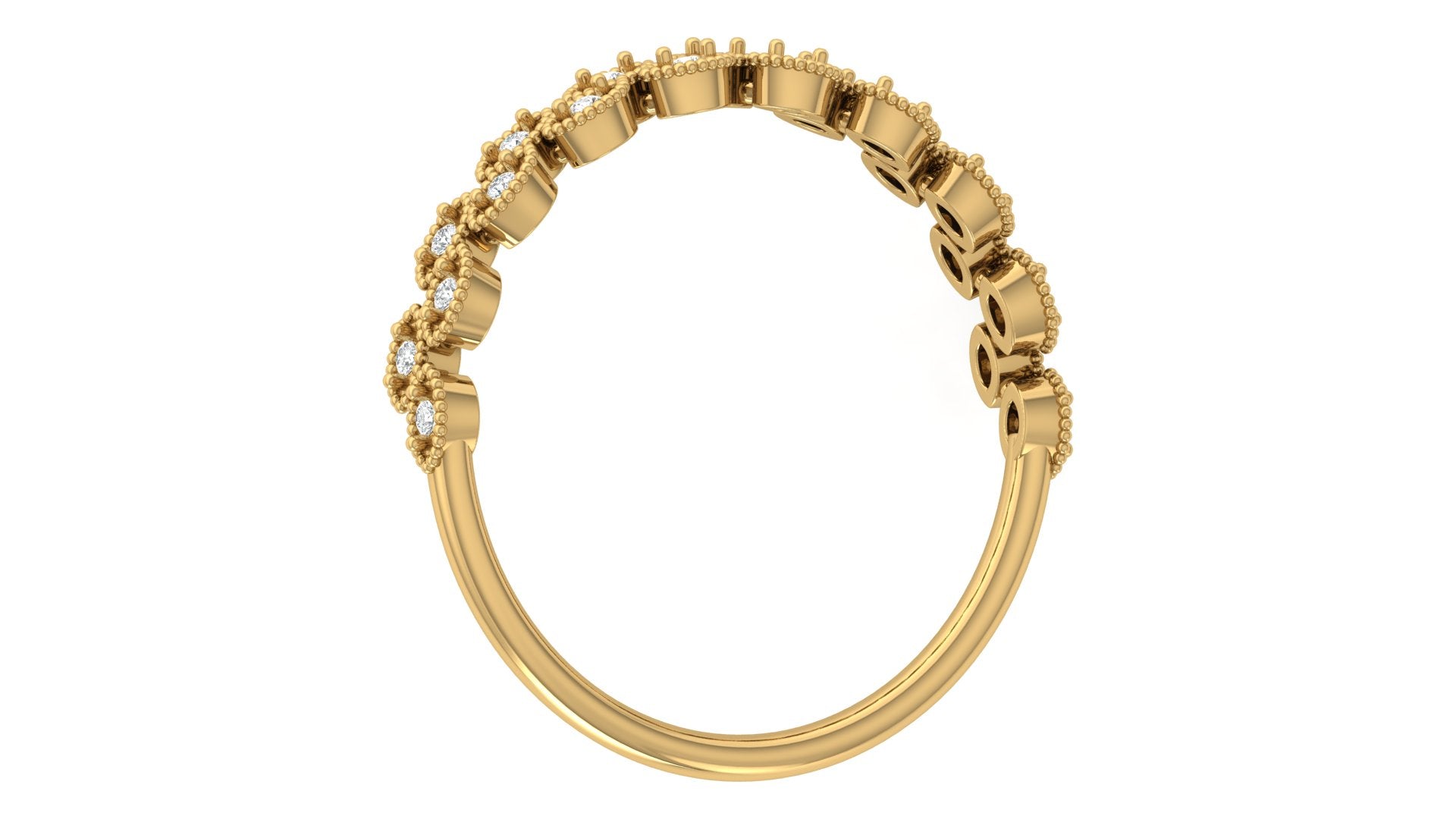 0.07 Ct Round  Diamond Ring