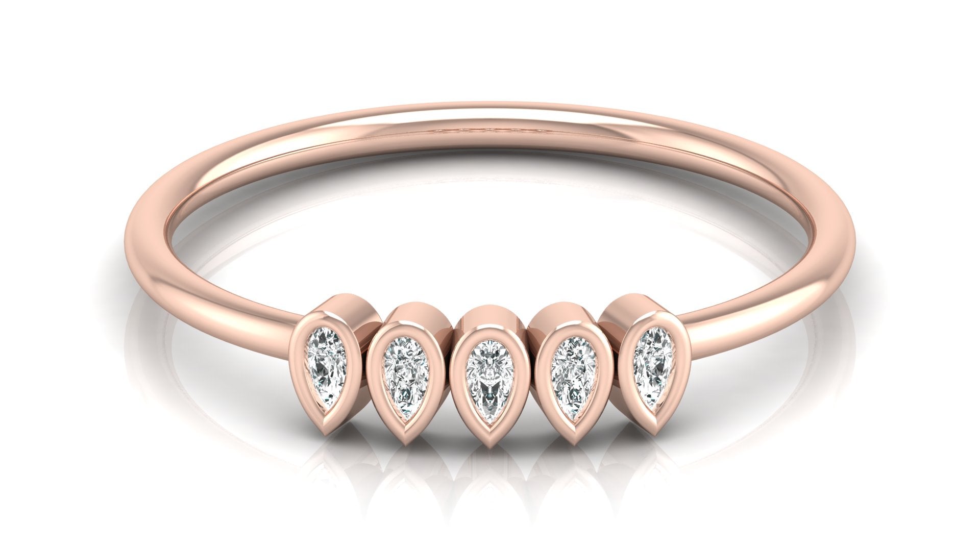 0.07 Ct Pear Diamond Ring