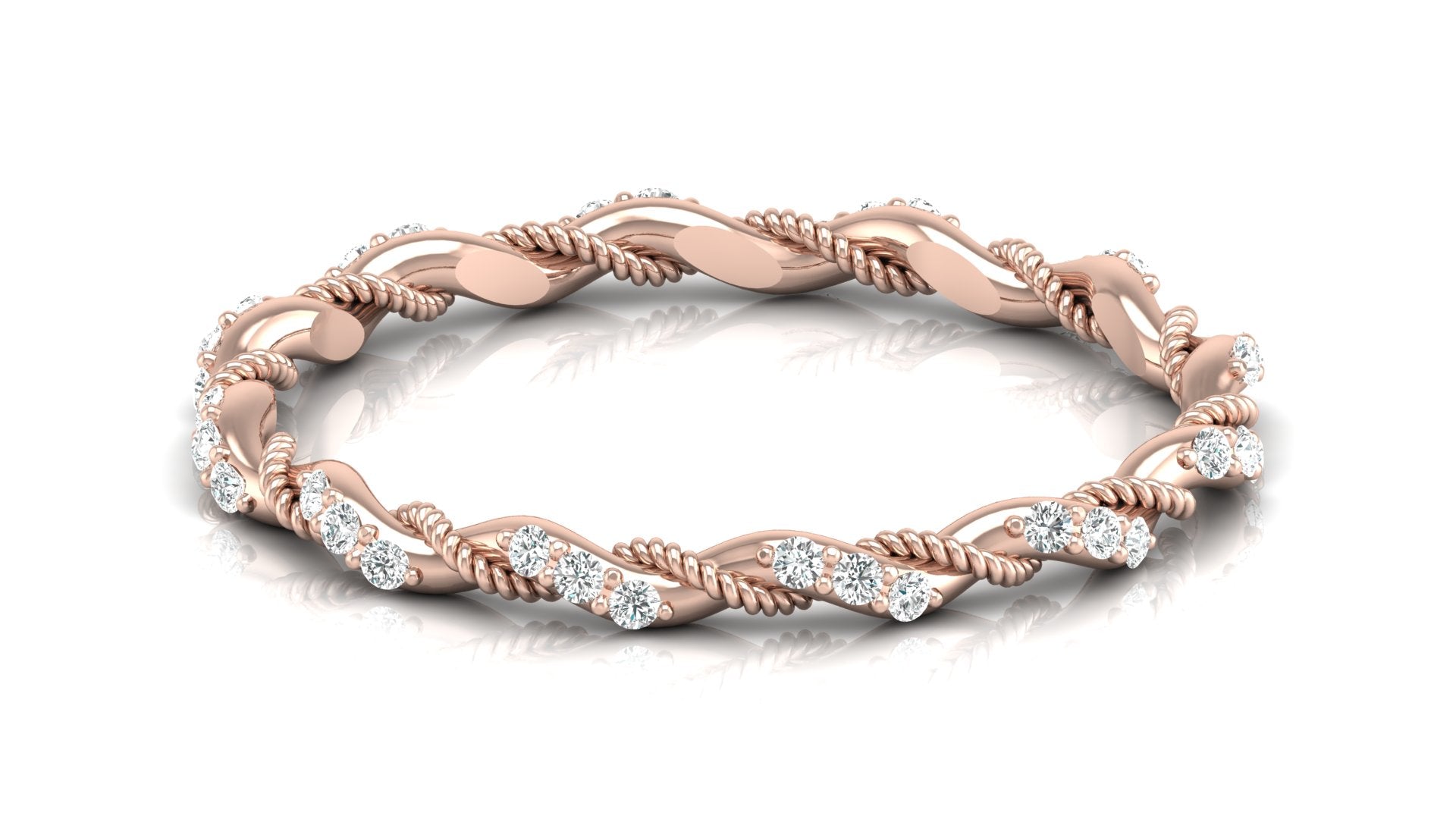 0.07 Ct Round  Diamond Ring