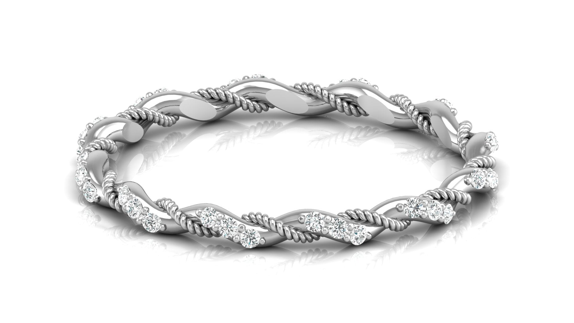 0.07 Ct Round  Diamond Ring