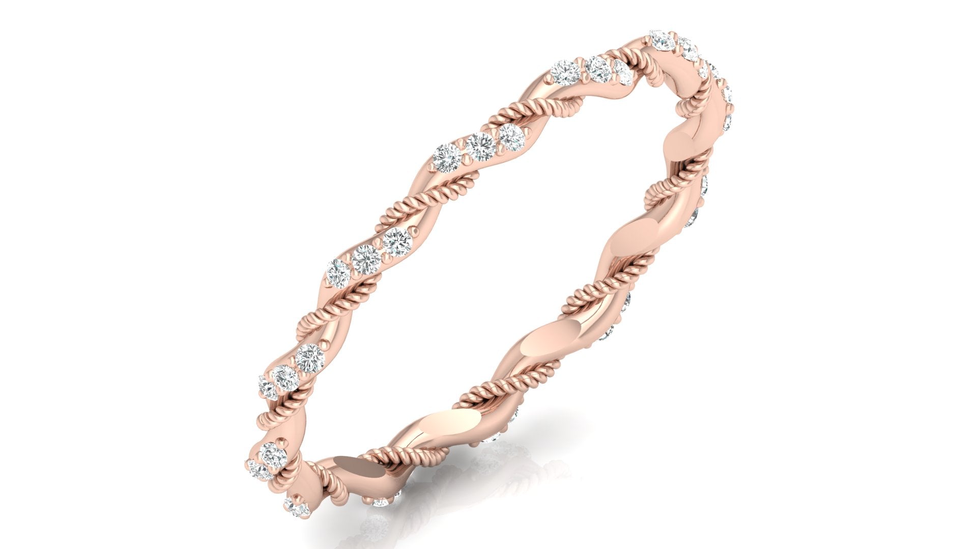 0.07 Ct Round  Diamond Ring