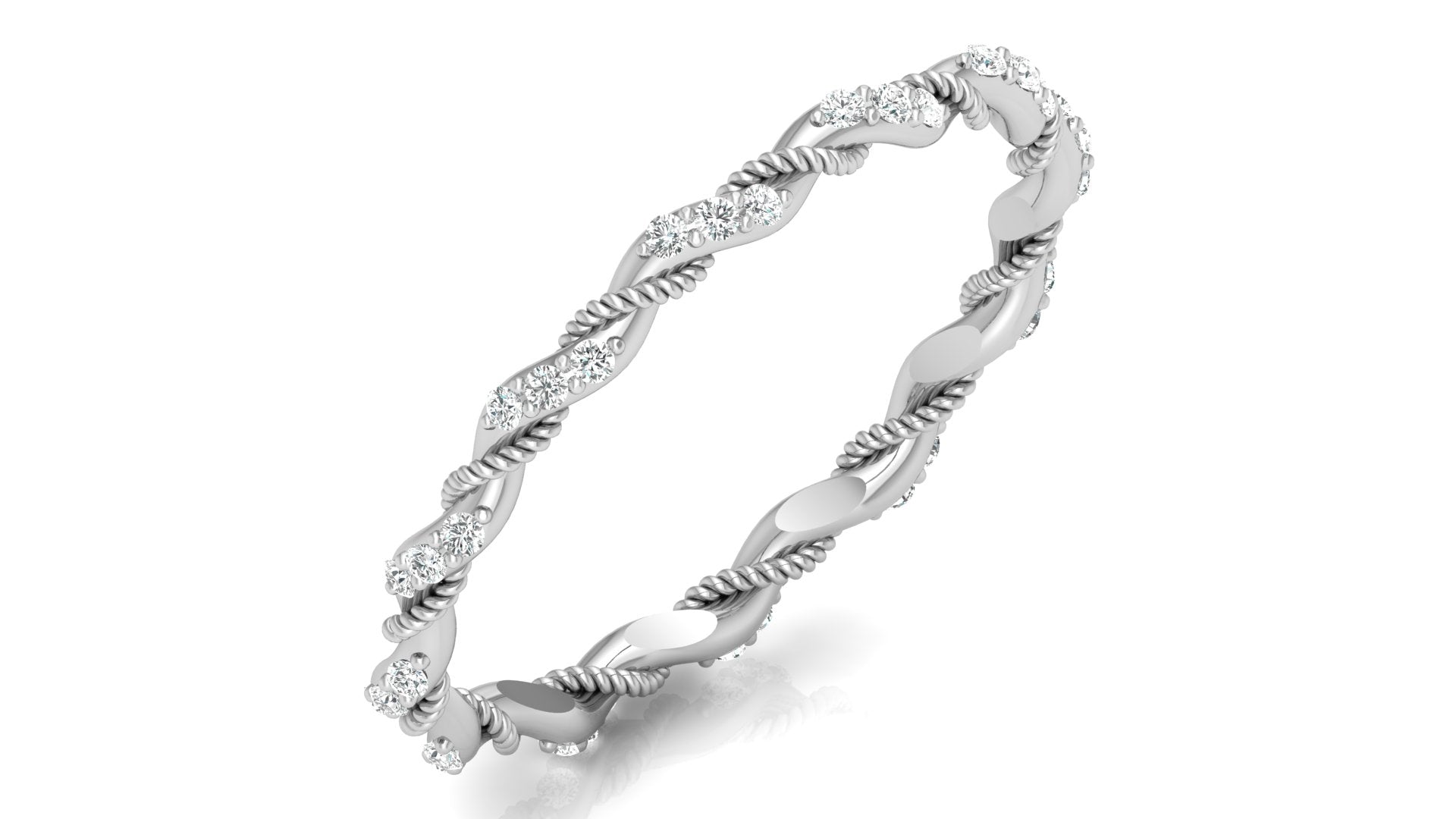 0.07 Ct Round  Diamond Ring