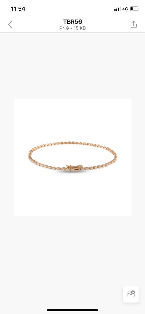 Premium Round Diamond Bracelet – Leaf Pattern Design with Solitaire Diamond in Gold