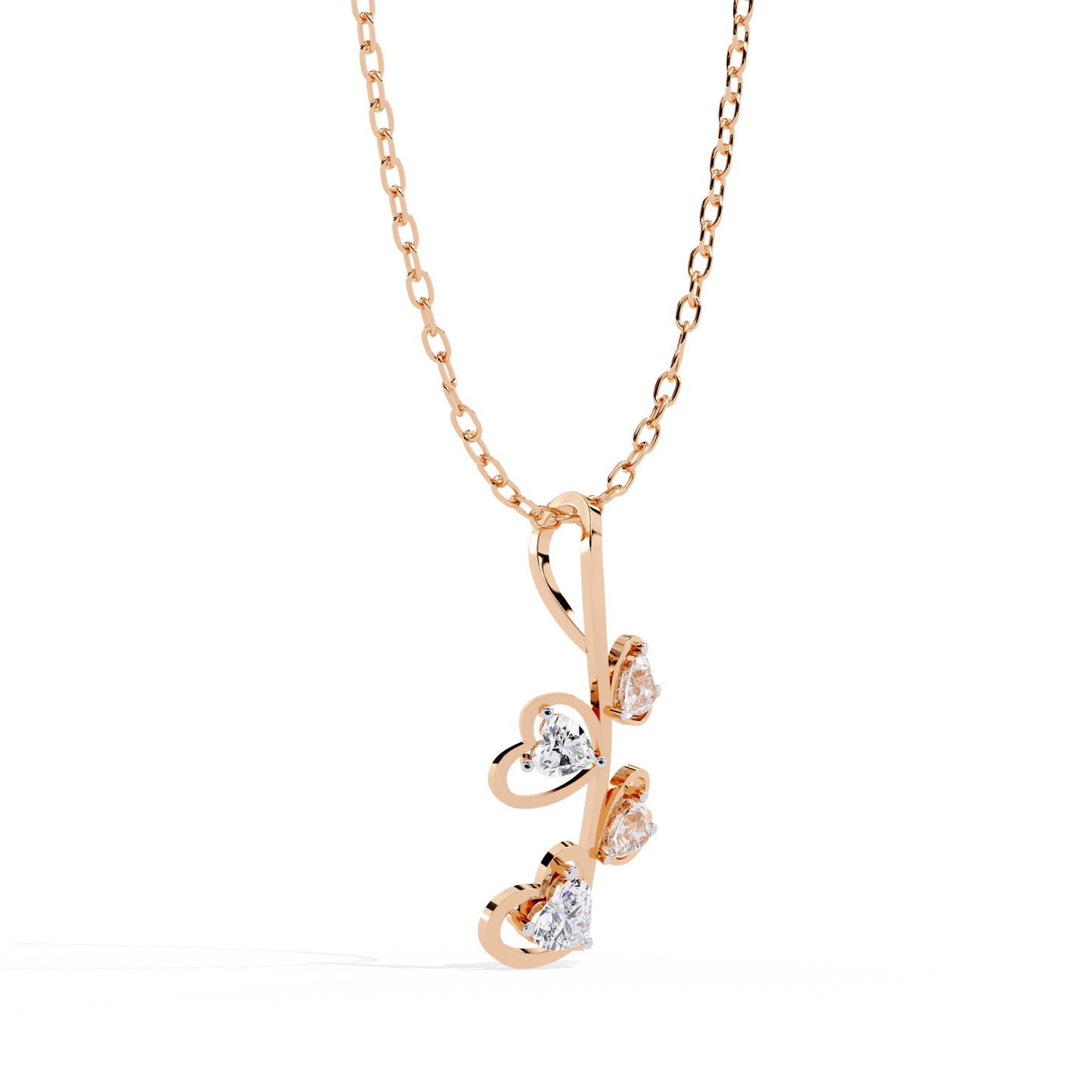 Lab grown heart diamond pendant for girls – buy online India